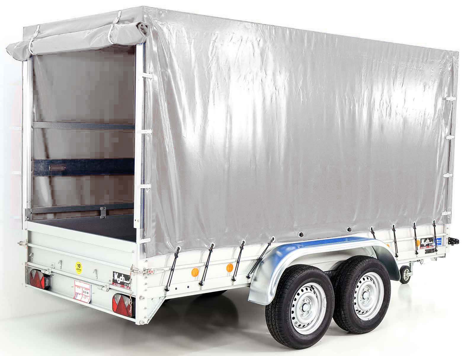 Anhänger mit Plane 150x350cm 2600kg | Typ 8.26 | Hochplane 180cm Silber-Neu – Bild 5