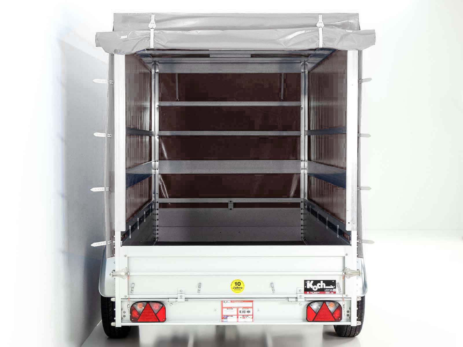 Anhänger mit Plane 150x350cm 2600kg | Typ 8.26 | Hochplane 180cm Silber-Neu – Bild 6