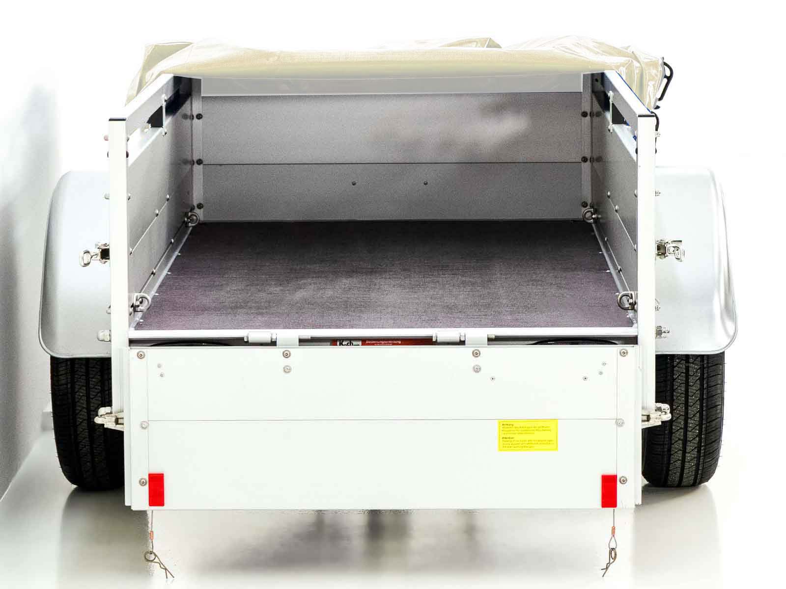 Anhänger mit Plane 105x205cm 750kg | Typ U2 | Flachplane Profi Elfenbein beige-Neu – Bild 2