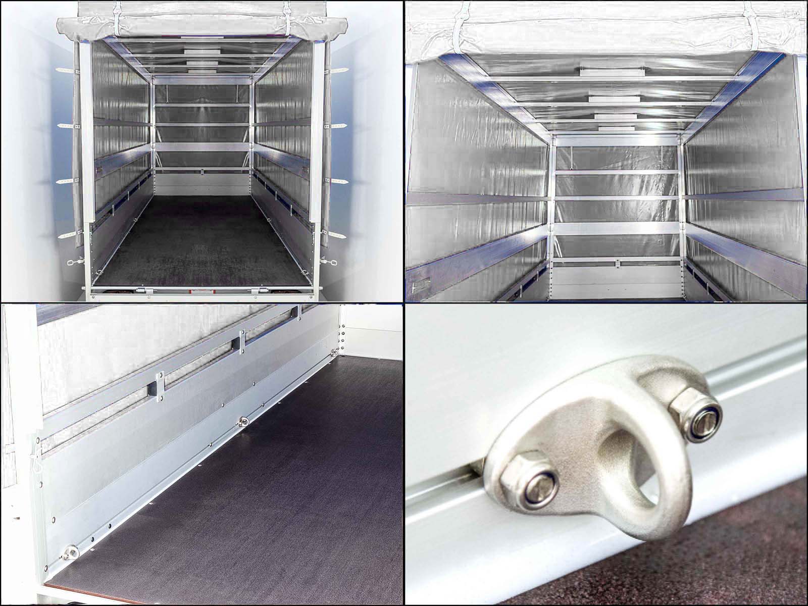 Anhänger mit Plane 150x350cm 2600kg | Typ 8.26 | Hochplane 180cm – Weiß-Neu – Bild 3