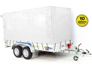 Anhänger mit Plane 150x350cm 2600kg | Typ 8.26 | Hochplane 180cm – Weiß-Neu