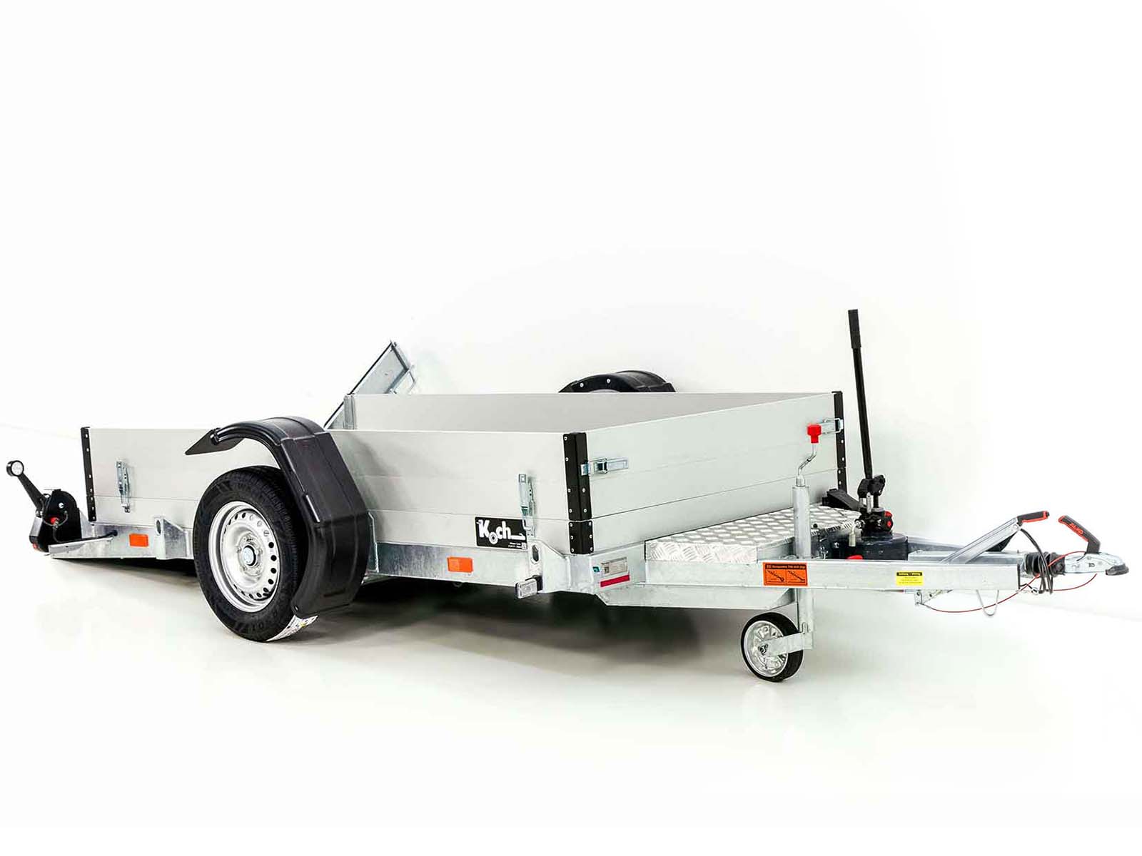 Vezeko Absenkanhänger 127x246cm 1,0t | Bordwandaufsatz-Neu – Bild 2