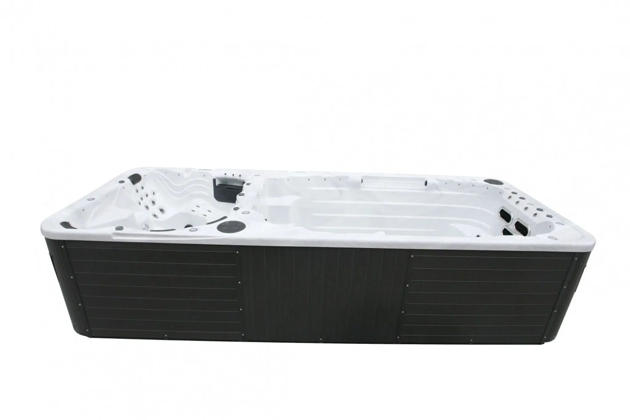 XXXL Luxus Led Swim Spa 580x230 Whirlpool+Gegenstromanlage Schwimmbecken V2 SET – Bild 5