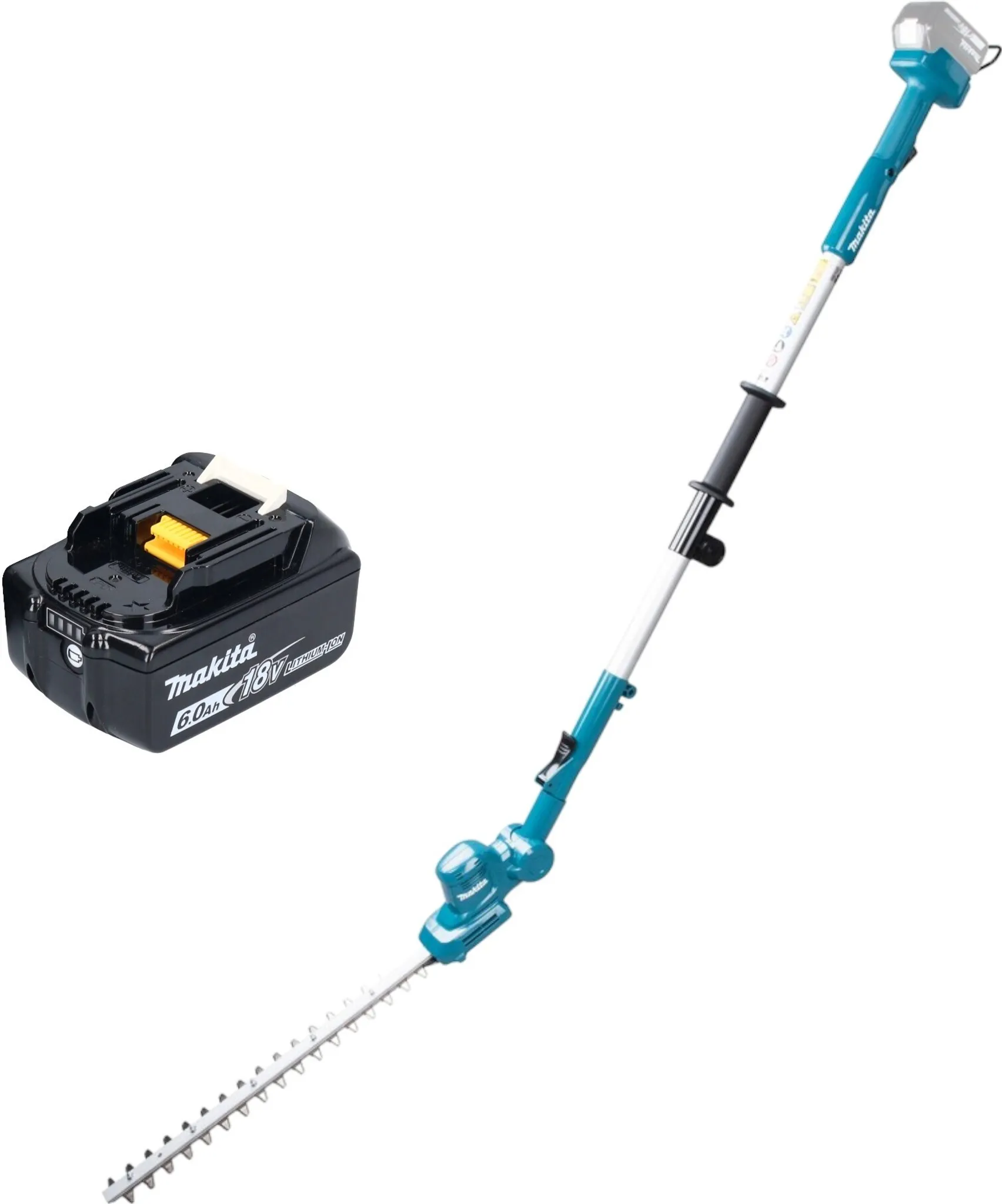 Makita DUN 461 WG Akku Heckenschneider 18 V 46 cm + 1x Akku 6,0 Ah - ohne Ladegerät