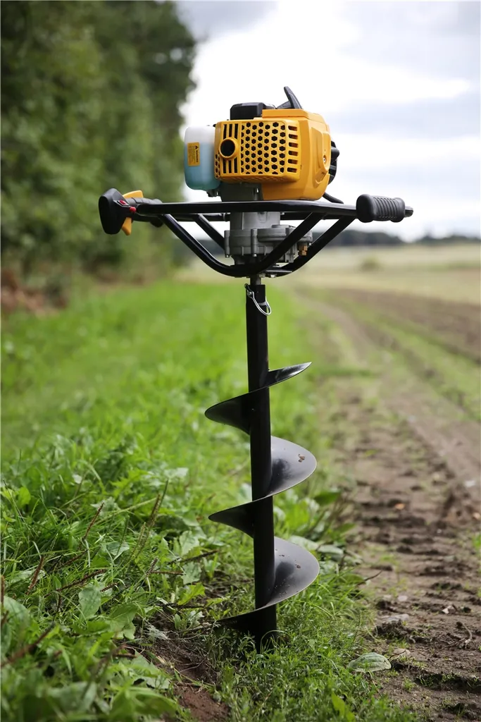 TEXAS Erdbohrer Erdlochbohrer Benzin Pfahlbohrer Erdbohrgerät EA5300 52ccm 1,9PS – Bild 4