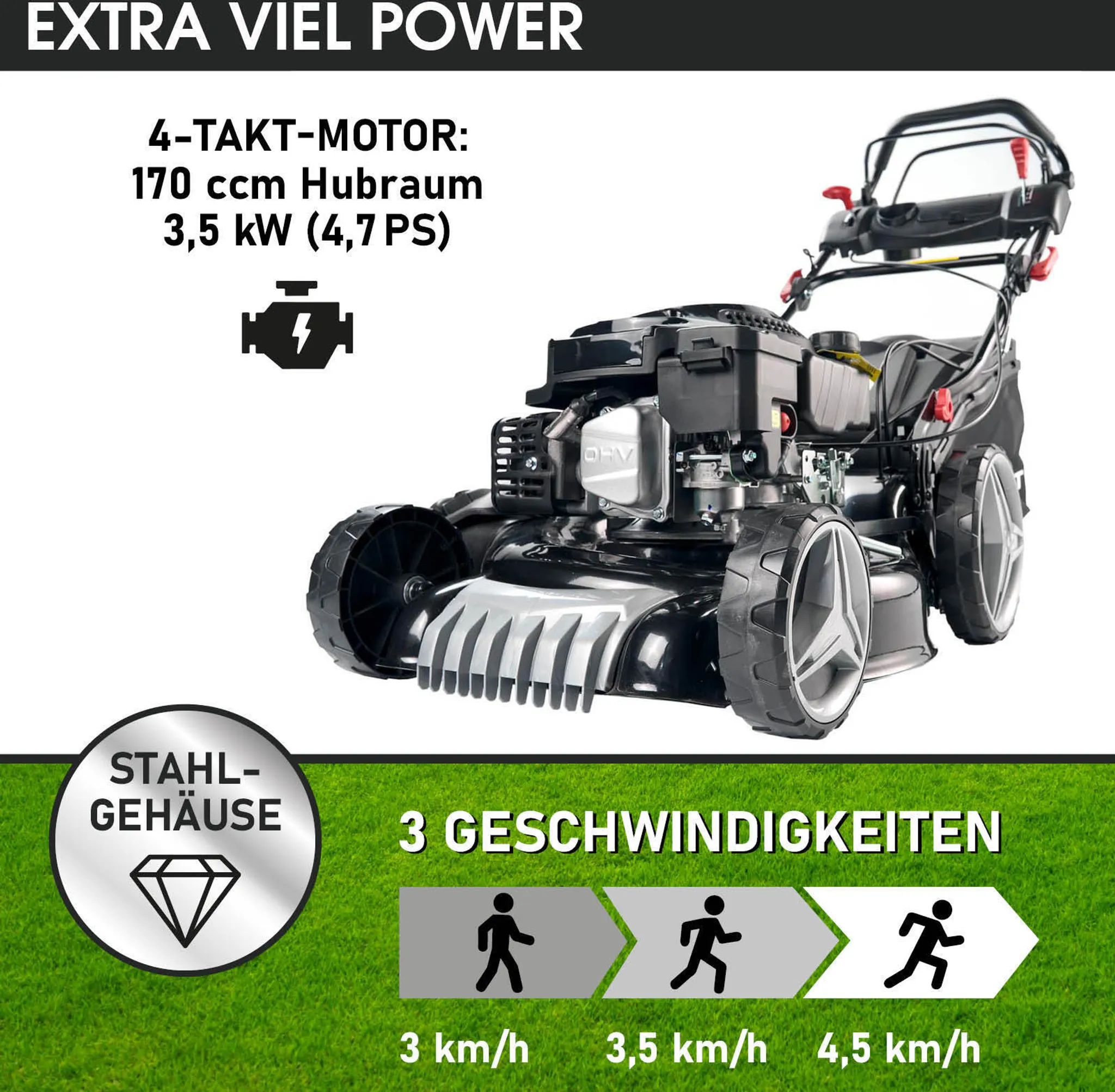 BRAST Benzin Rasenmäher 18170 SPEED – Bild 3