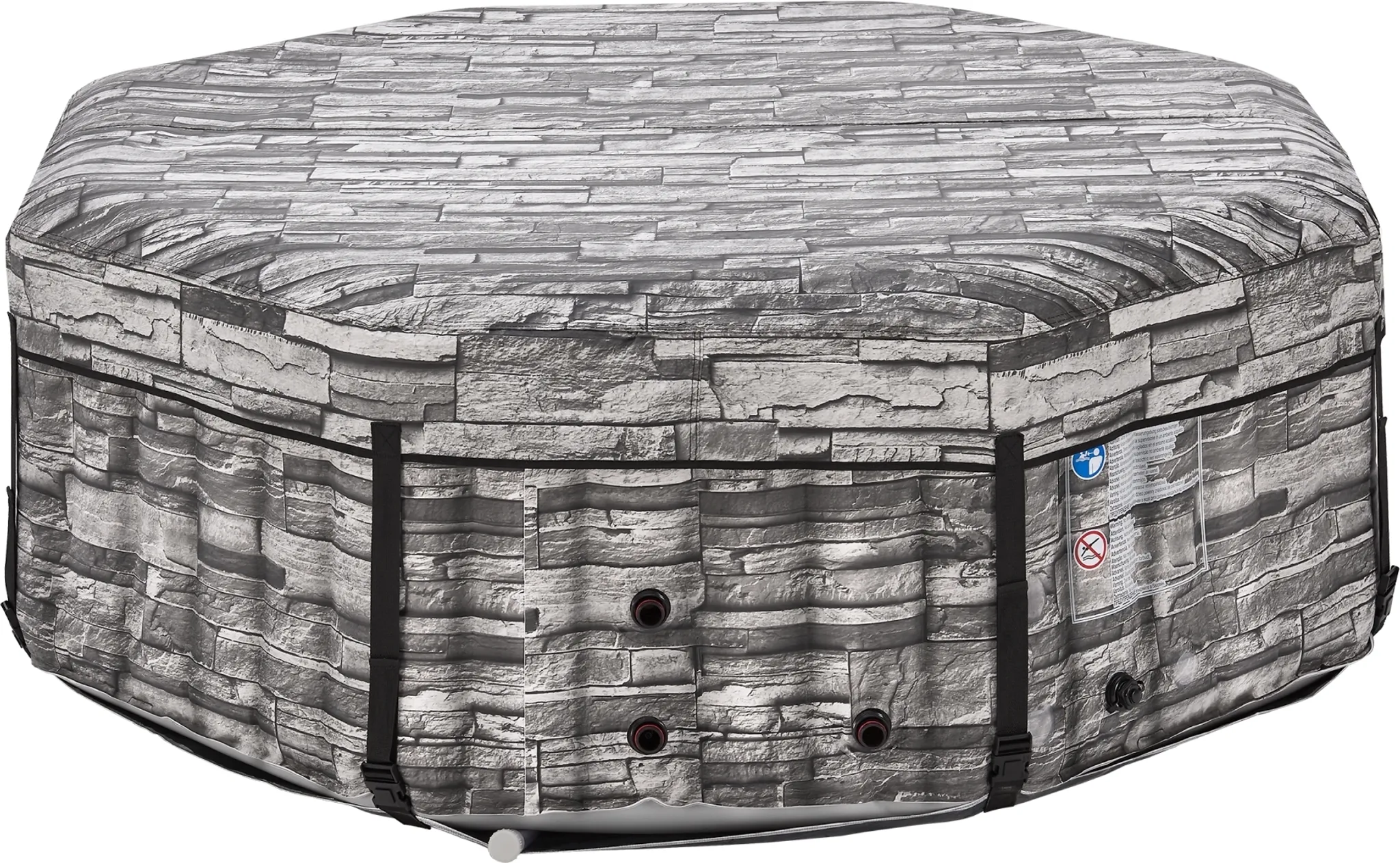 Outdoor Whirlpool aufblasbar ‘Carosino’ für 5 Personen beheizt 195 x 70 cm Steinoptik – Bild 6