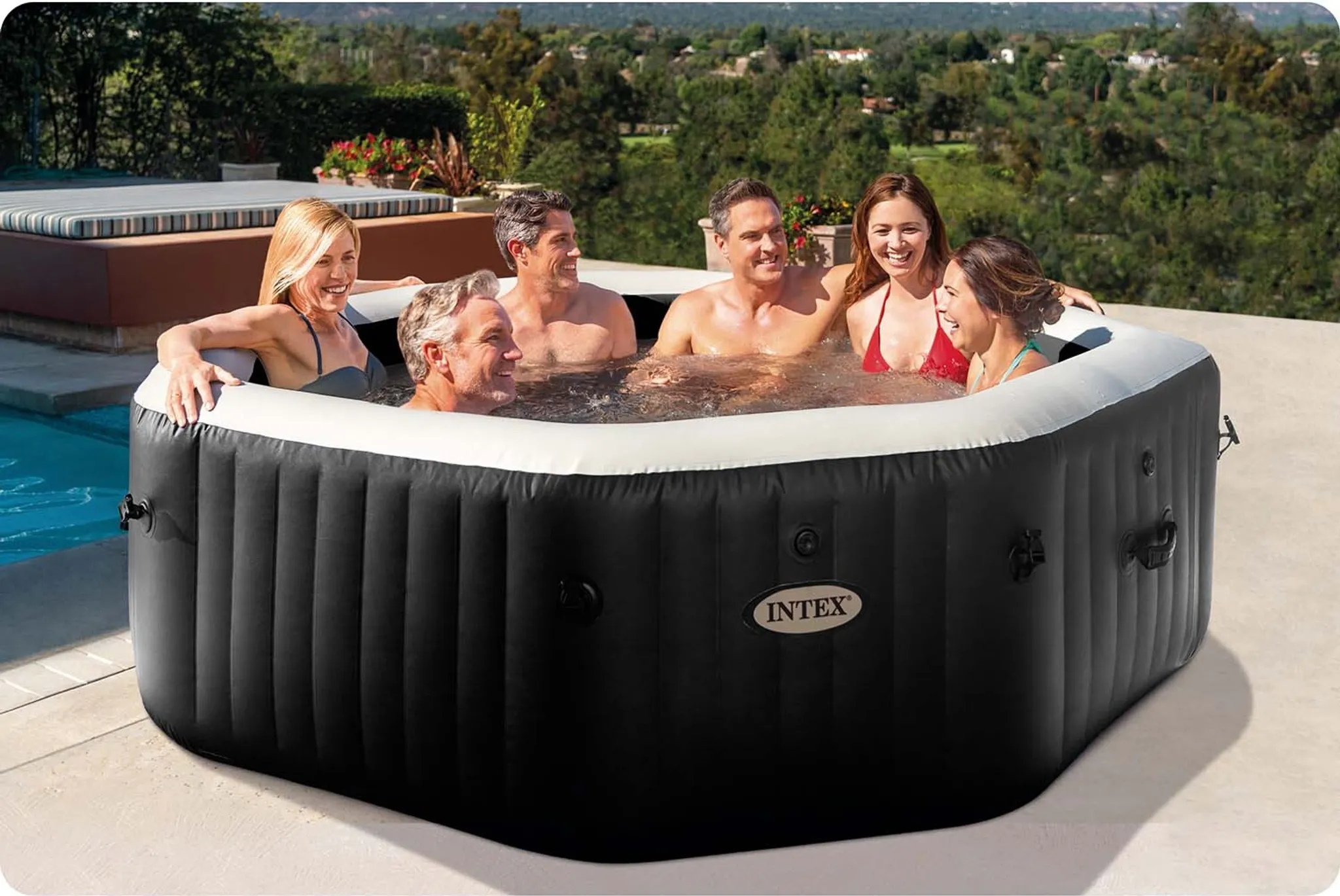 INTEX Whirlpool aufblasbar 4 Personen – Hydromassage – Bild 3