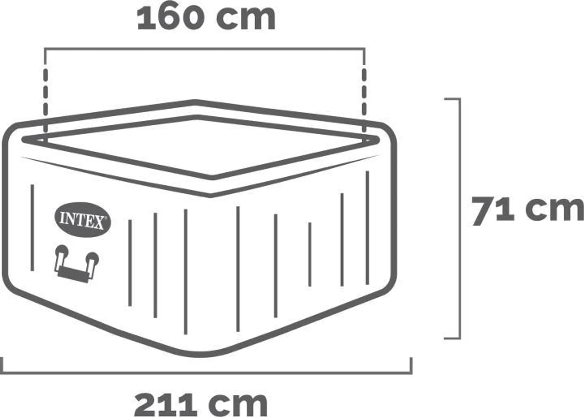 Quadratisches aufblasbares Bi-Zone Calacatta-Spa - 4-Sitzer – Bild 8
