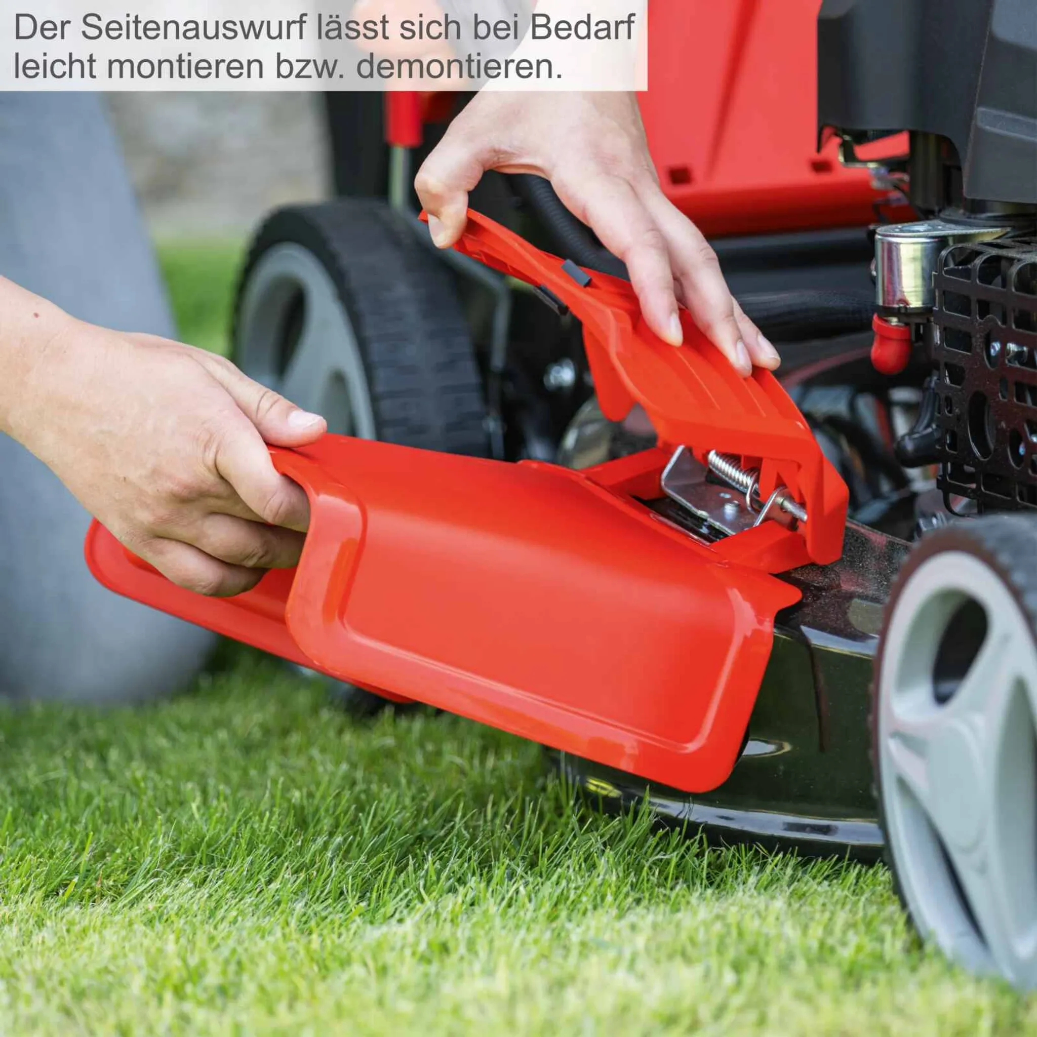 Scheppach Benzin Rasenmäher MS200-51E mit Radantrieb & E-Start | 51 cm Schnittbreite | 5,2 PS | 65 L Korb | 7 Stufen Höhenverstellung | inkl. Motoröl – Bild 9