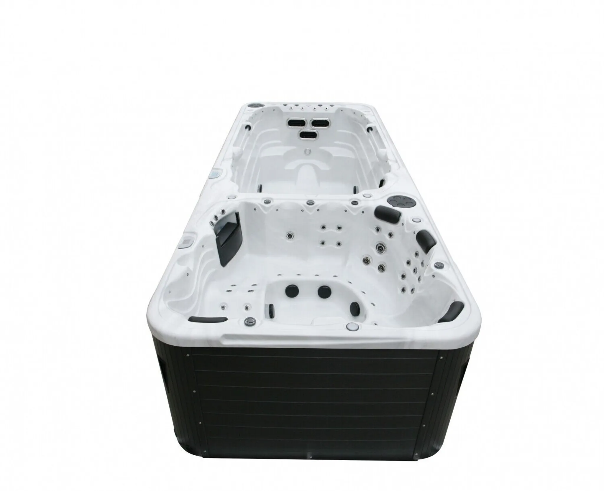 XXXL Luxus Led Swim Spa 580x230 Whirlpool+Gegenstromanlage Schwimmbecken V2 SET – Bild 4