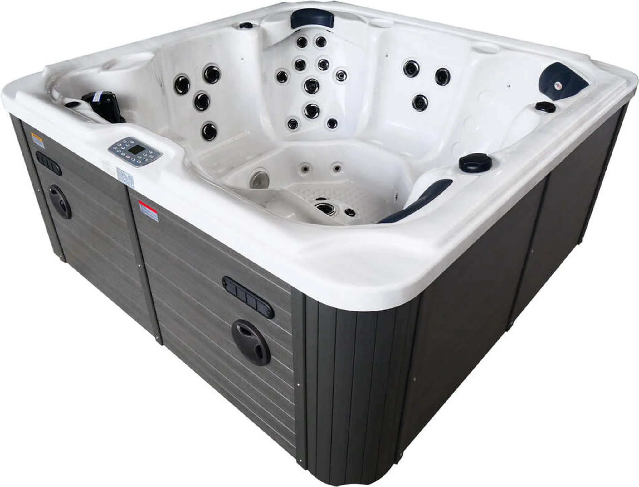 Outdoorwhirlpool Oasis Maxi Weiß inkl. Treppe und Abdeckung - 210 x 210 x 92cm – Bild 4