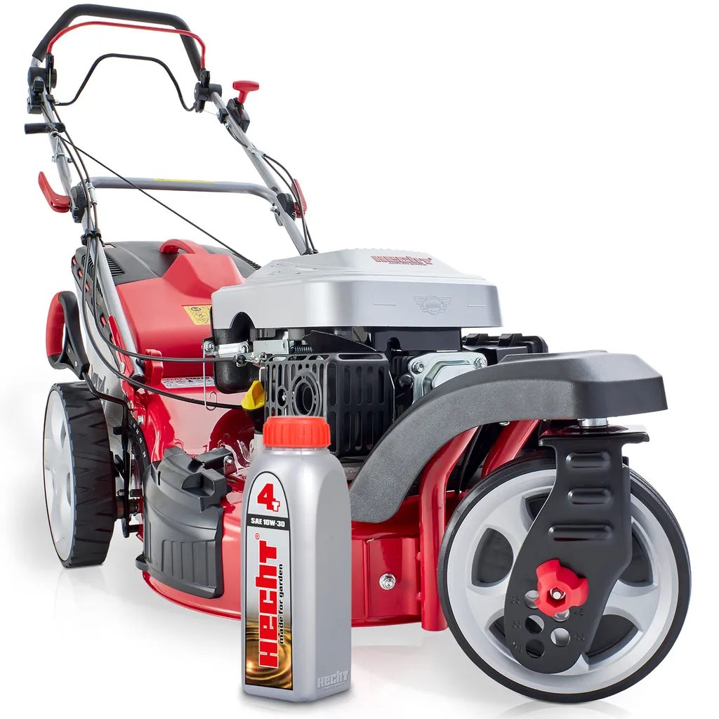 HECHT 5483 SW Rasenmäher Benzin | mit Antrieb | 46 cm Schnittbreite | 5in1 | 5 PS | 3-Rad | 60L Grasfangkorb