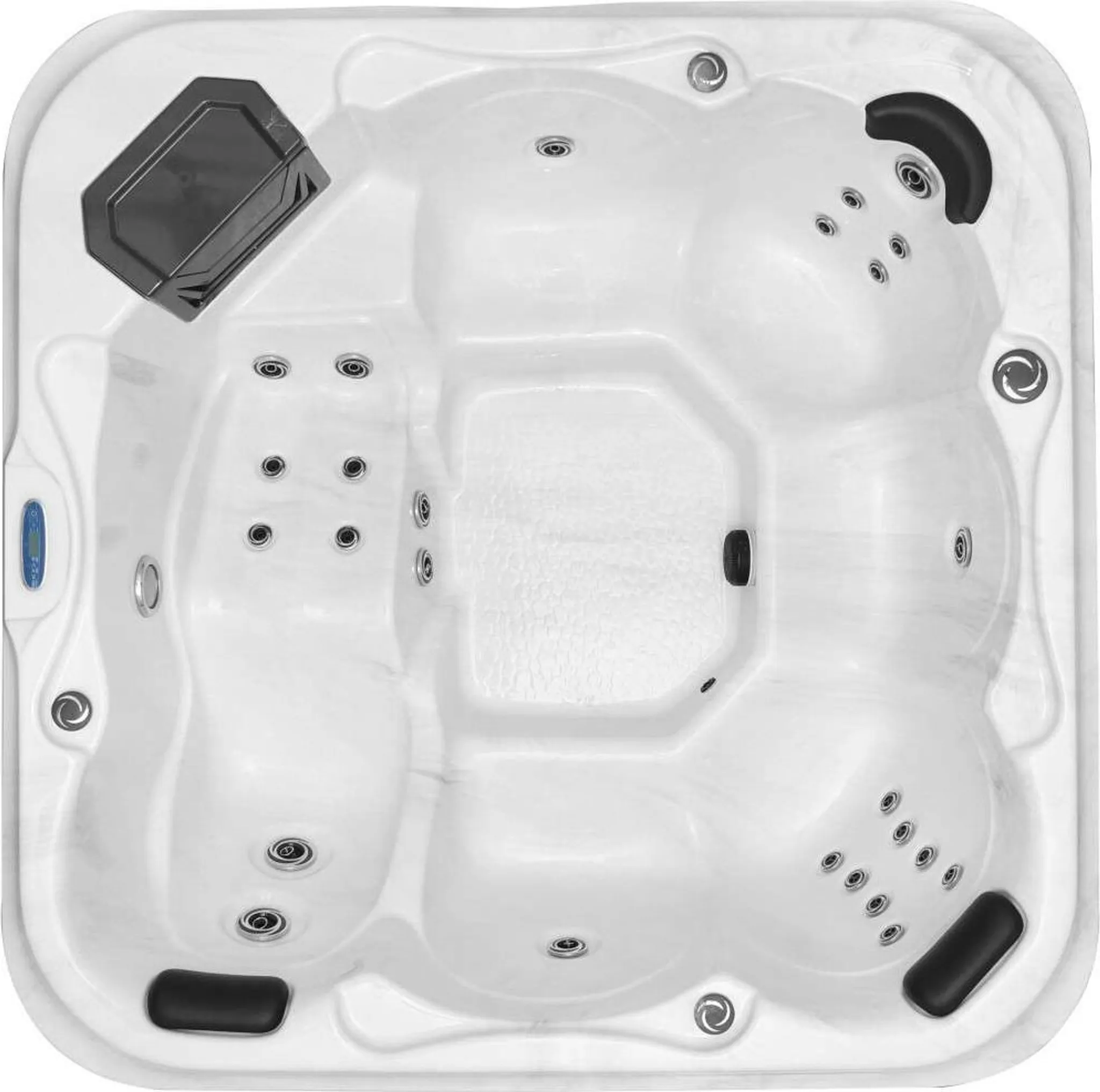 Outdoor Whirlpool Tirol inkl. Abdeckung und Stiege - 210 x 210 x 80cm