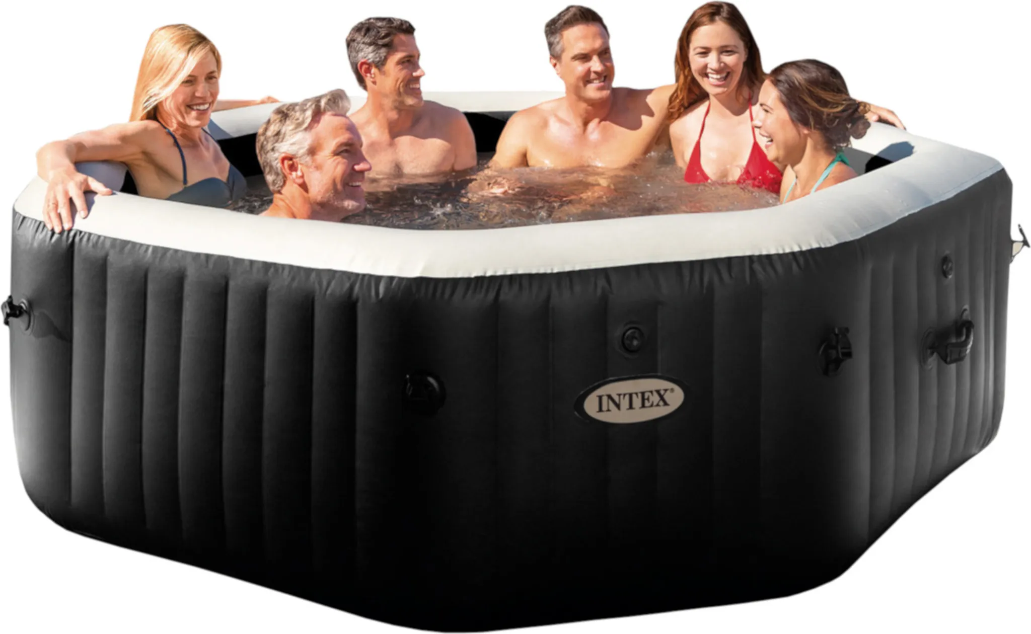 INTEX 28462 - Whirlpool - PureSPA Jet + Bubble Deluxe (octagon,onyx black, Ø218 außen/Ø168cm innen) – Bild 2