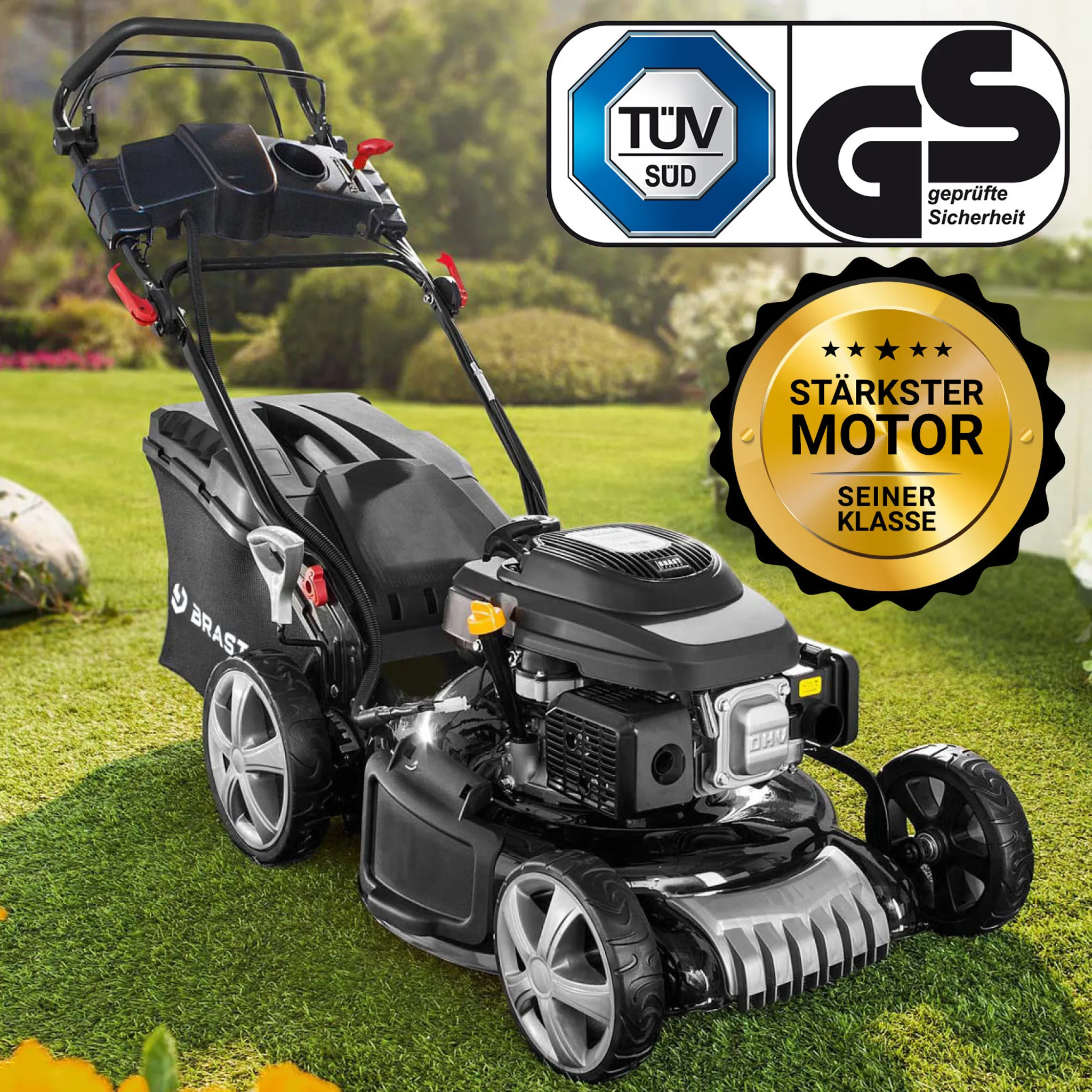 BRAST Benzin Rasenmäher 19224 ESTART