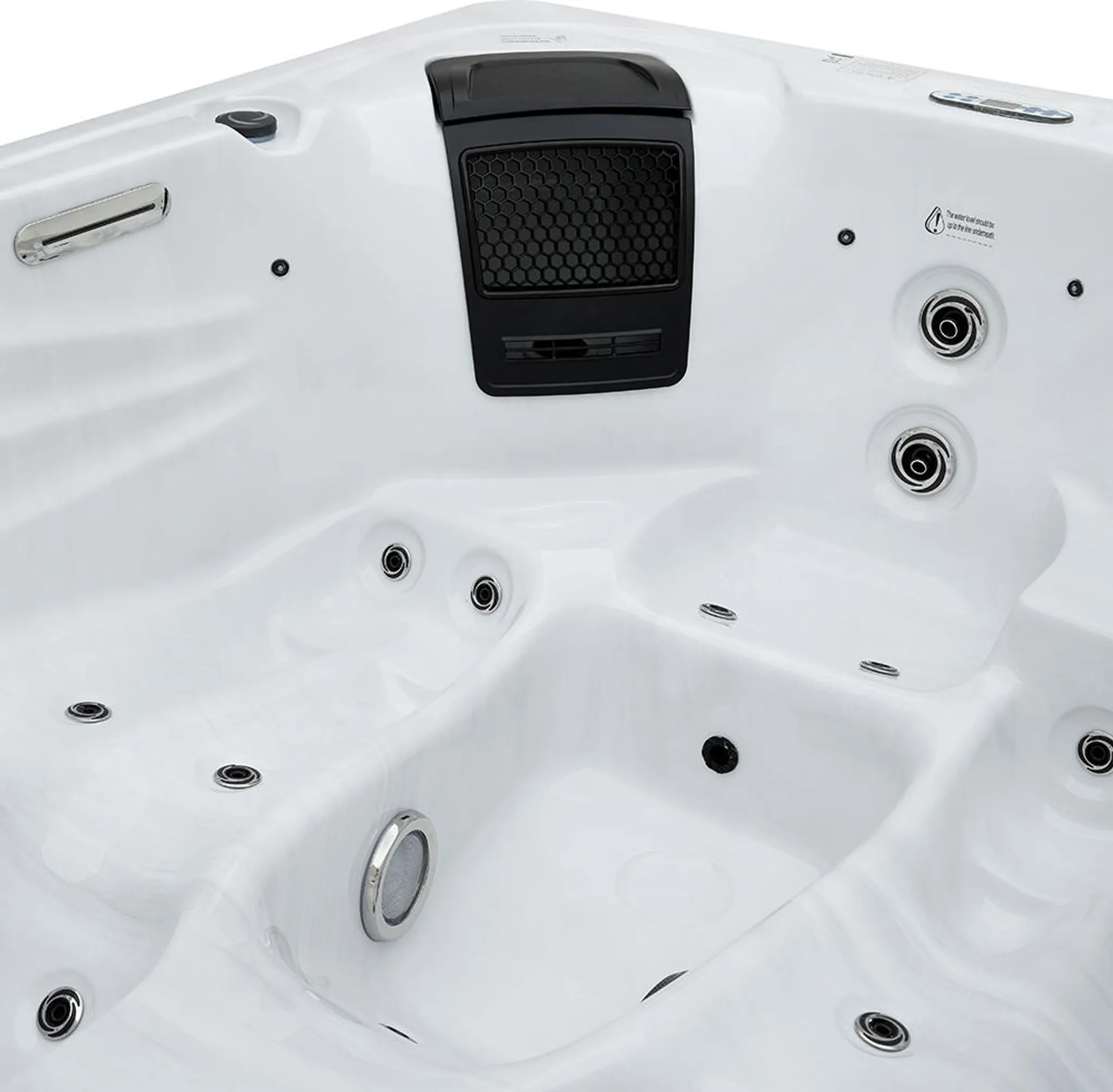 HOME DELUXE - Outdoor Whirlpool - SUNSET Plus Treppe und Thermoabdeckung - Maße: 220 x 156 x 82 cm - Inkl. 32 Massagedüsen und 13 Lichtquellen I Außen Whirlpool Spa – Bild 7