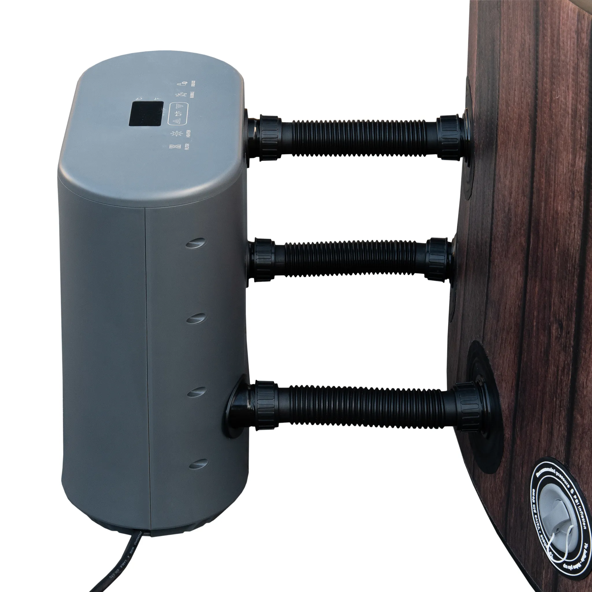 COIL Whirlpool SPA Aufblasbar, Schwimmbad mit Hydromassage, extra dünn, In- & Outdoor, 6 Personen, 175 cm, RUSTICAL – Bild 5