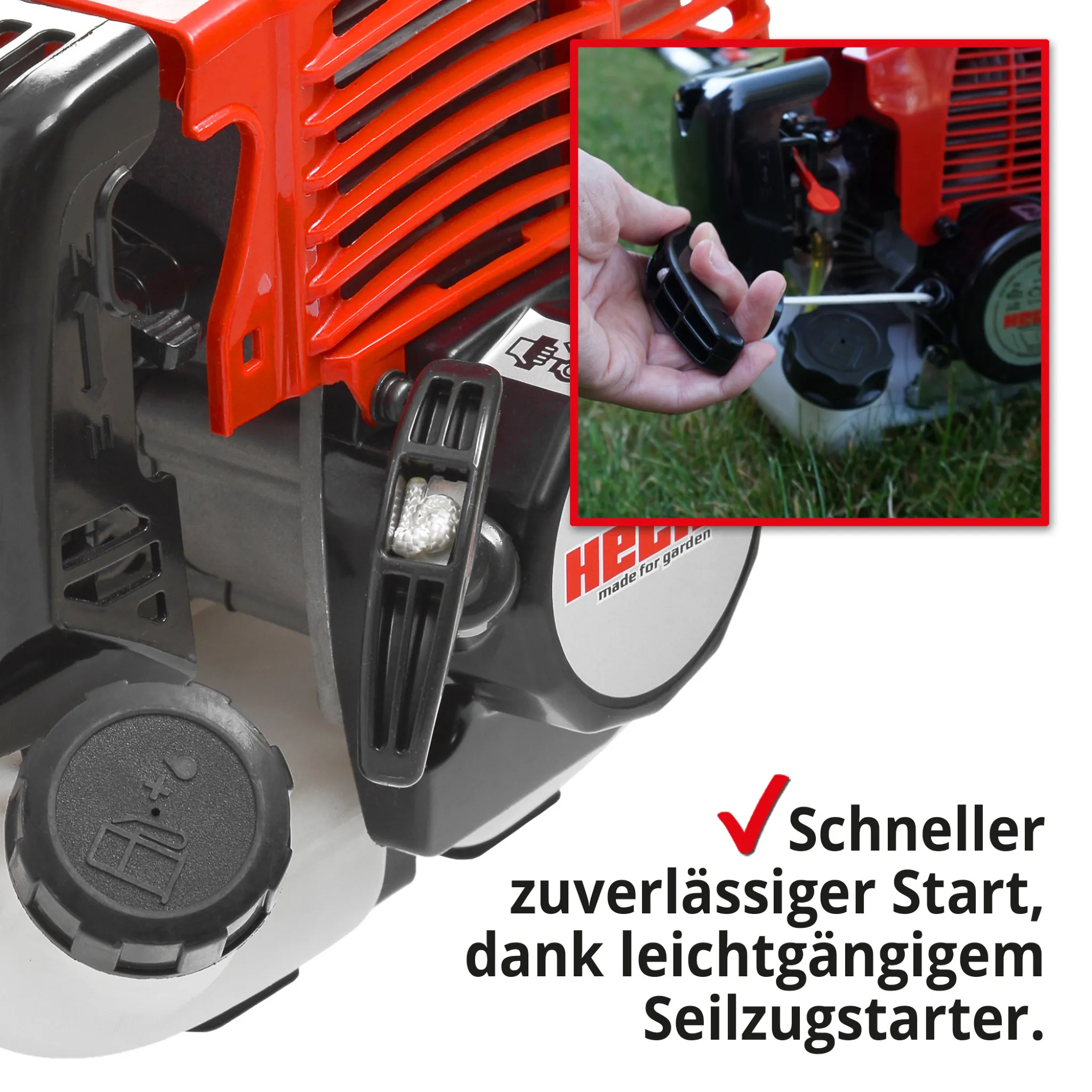 HECHT 9260 Hochentaster Benzin | 1 PS | Teleskopstange | 34 cm Schwert | 26 cm³ | bis 4,27 m – Bild 8