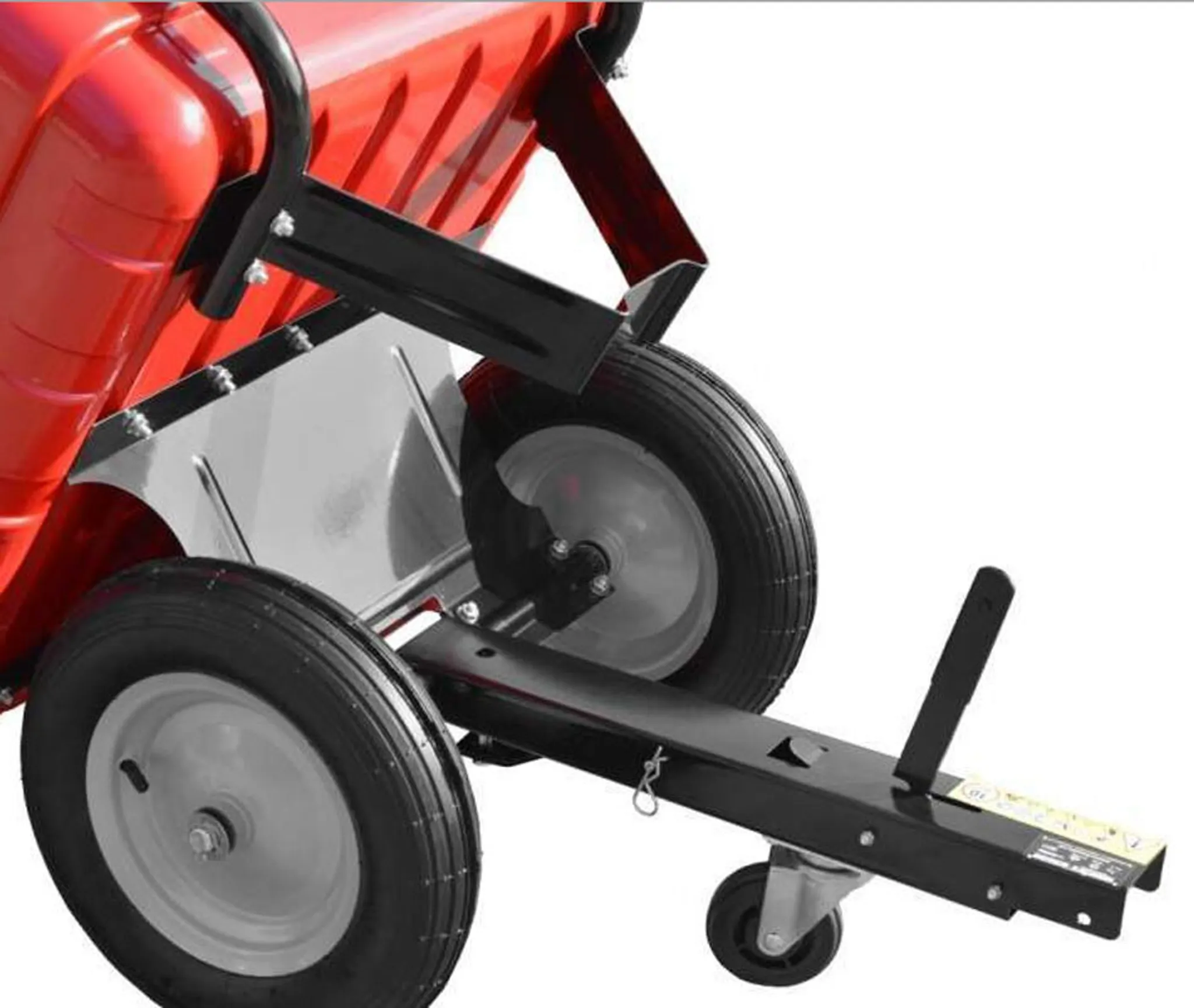 HECHT 53080 Anhänger | mit Kippfunktion | 300 kg | Tragkraft | 360°-Bugrad | Rasentraktor kompatibel – Bild 5