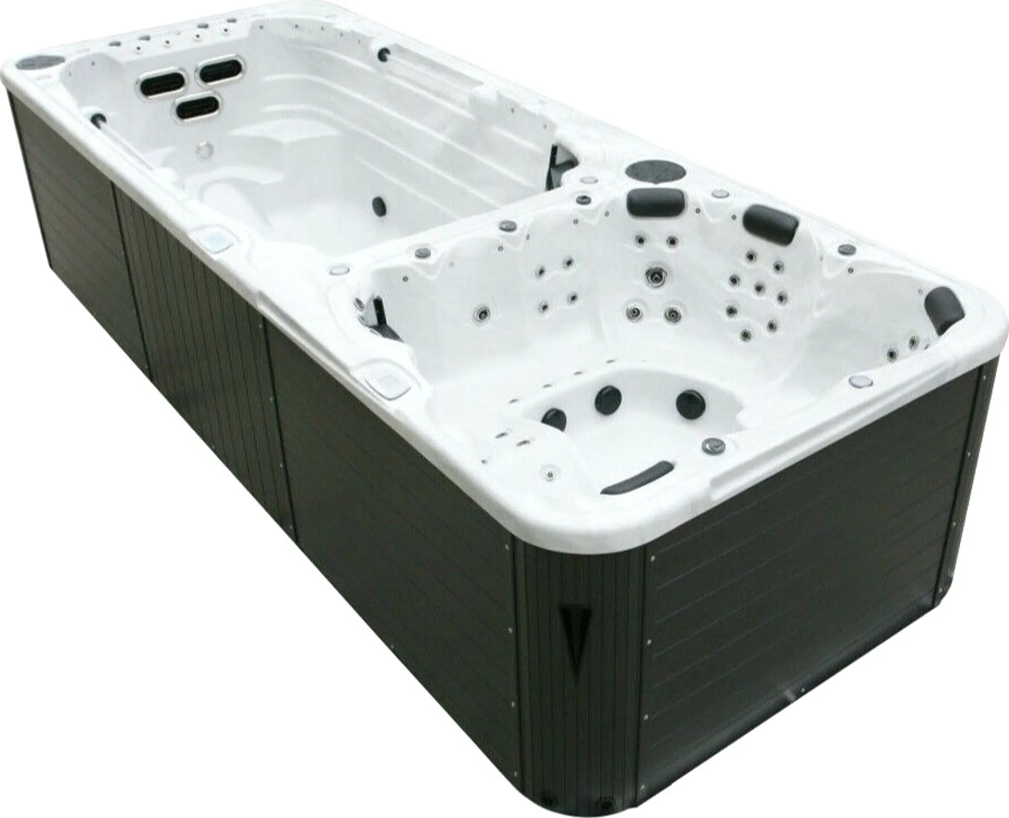 XXXL Luxus Led Swim Spa 580x230 Whirlpool+Gegenstromanlage Schwimmbecken V2 SET – Bild 3