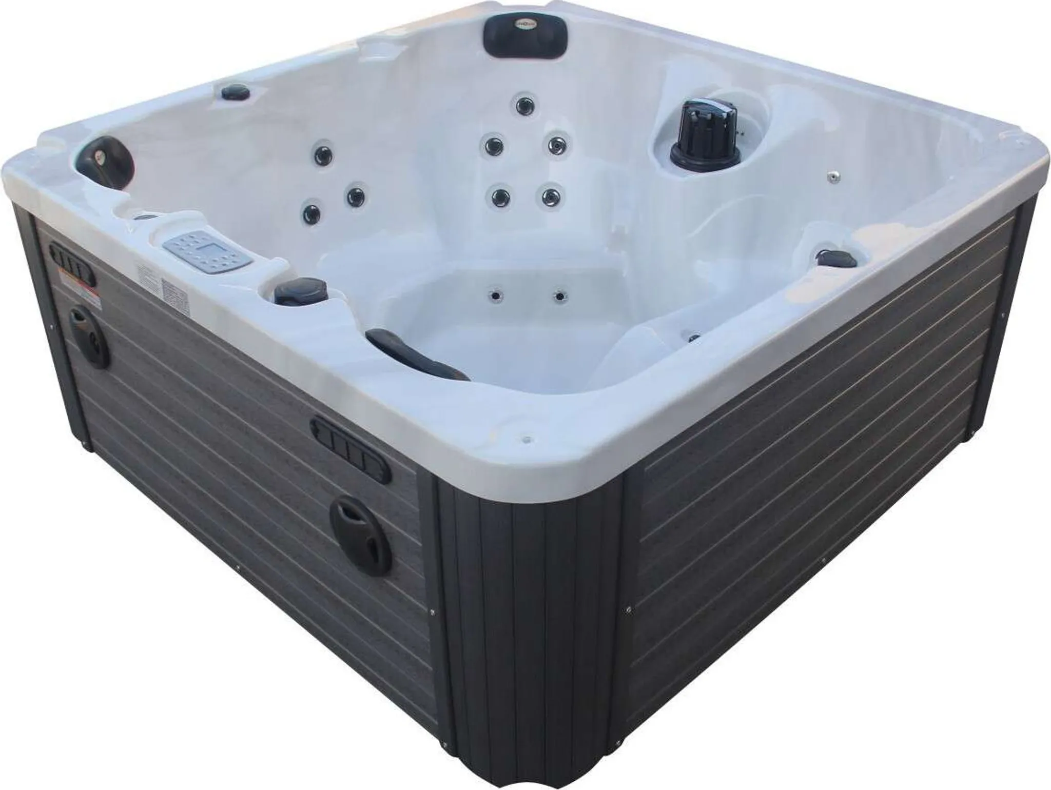 Outdoor Whirlpool Palma Weiß inkl. Abdeckung und Stiege - 190 x 190 x 86cm – Bild 3