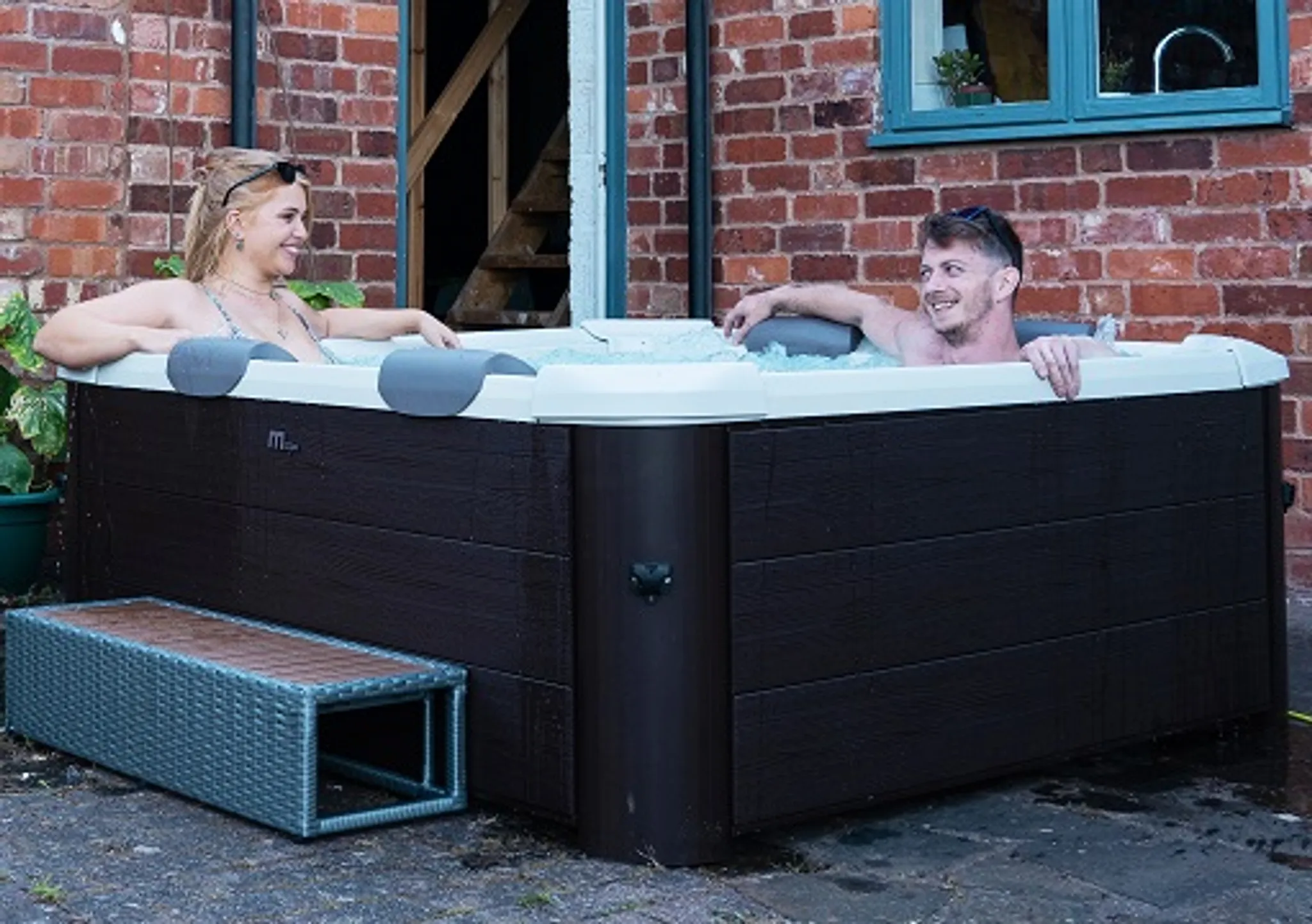 MSpa Whirlpool XXL neustes Modell Frame TRIBECA 2026 + MSPA App - UVC - Holz-Optik - Kombi Outdoor Pool - OZON - KEIN Starkstrom - winterfest - 6Pers. – Bild 6