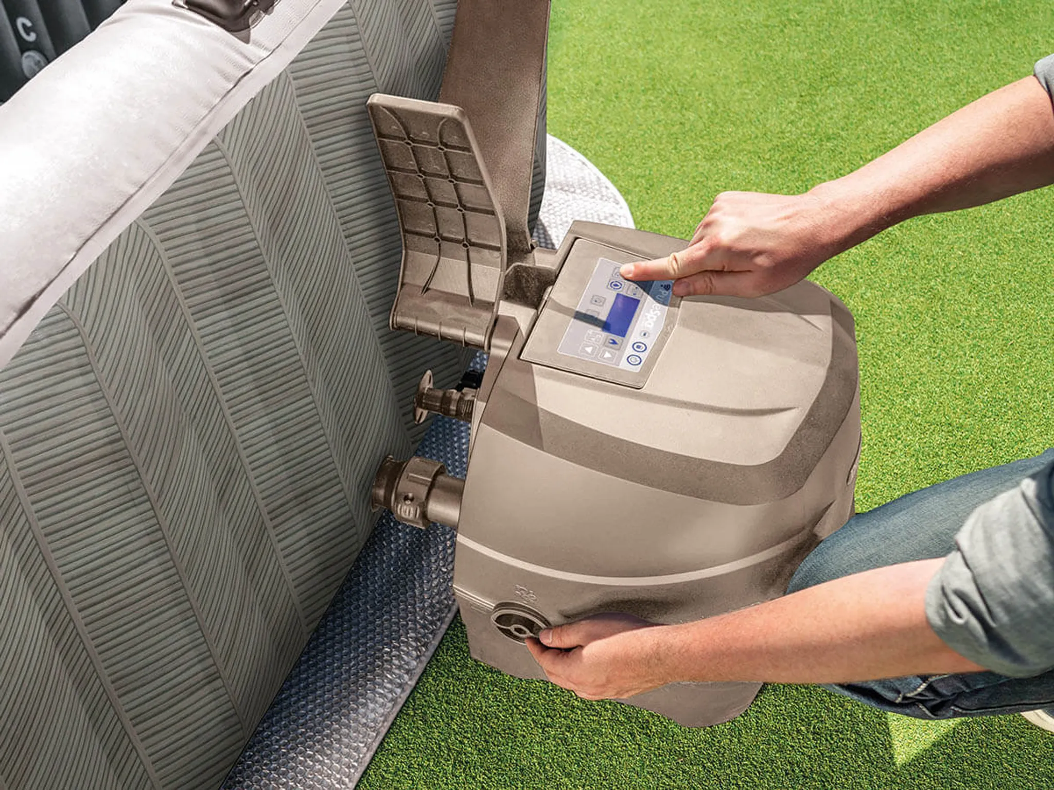 INTEX 28472NP - Whirlpool - Chevron Deluxe Square Bubble (196x196cm) für 6 Personen – Bild 7