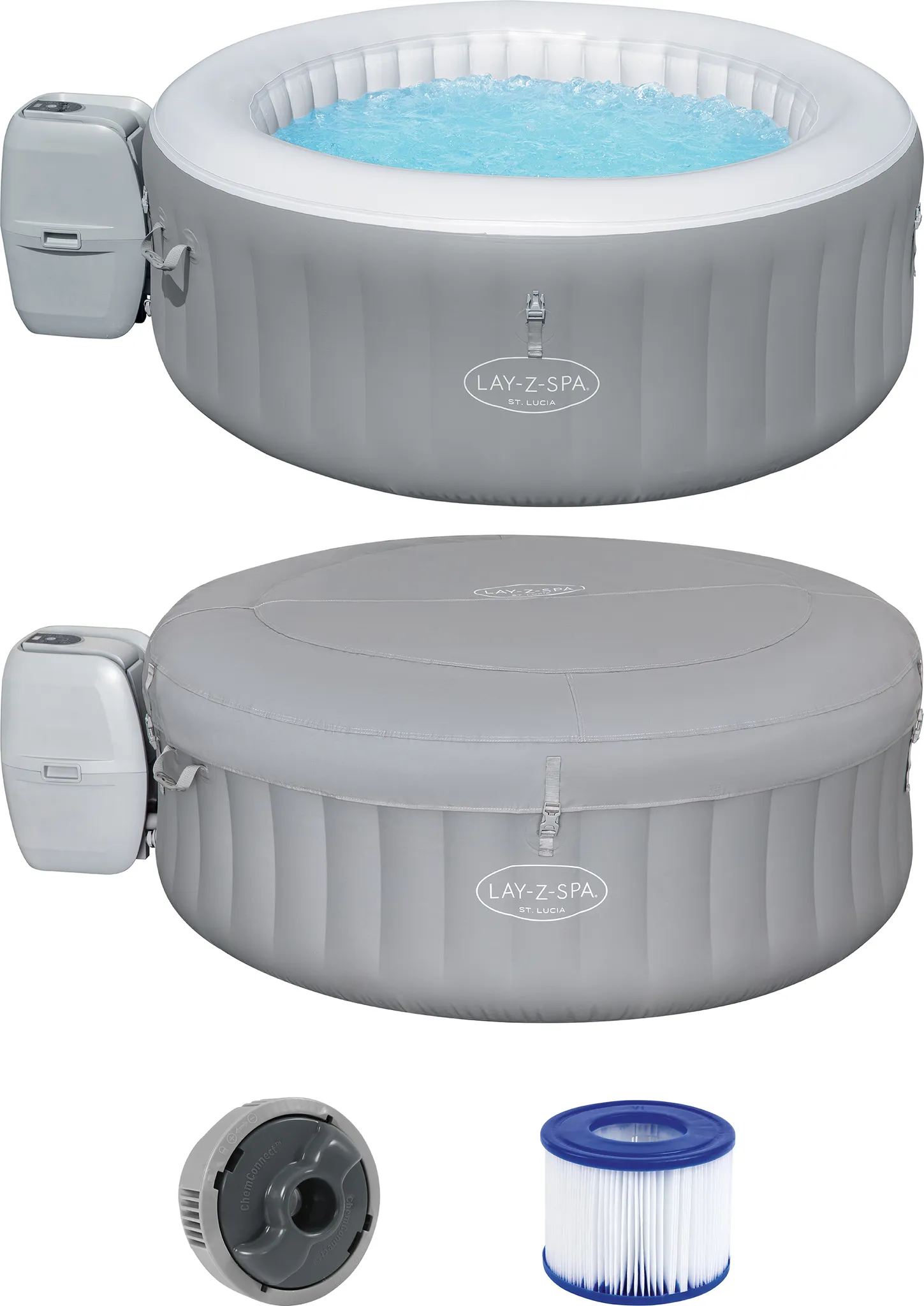 Bestway® LAY-Z-SPA® Whirlpool St. Lucia AirJet™ 170 x 66 cm, rund – Bild 4