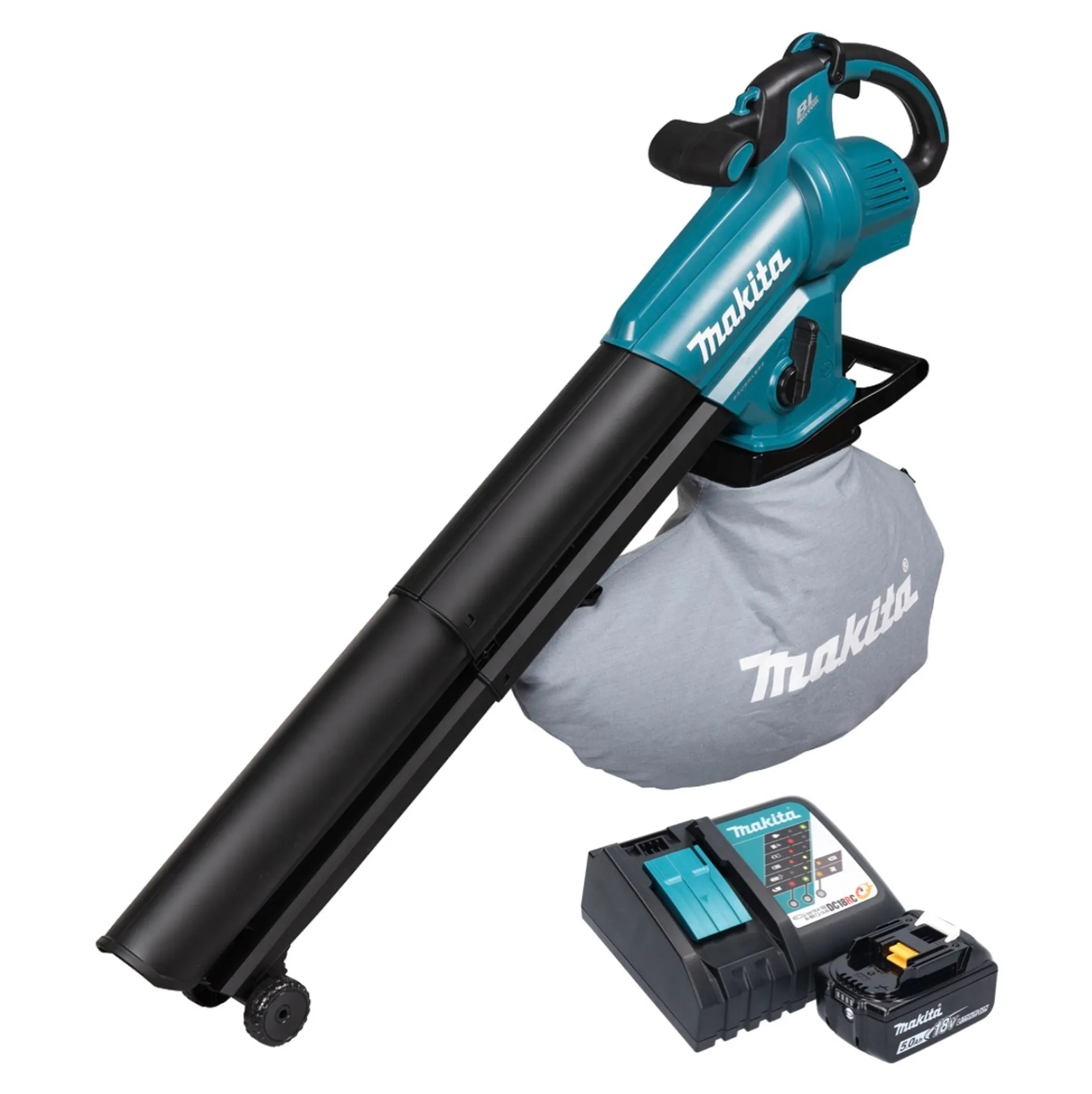 Makita DUB 187 RT Akku Laubbläser und Laubsauger 18 V Brushless + 1x Akku 5,0 Ah + Ladegerät – Bild 2