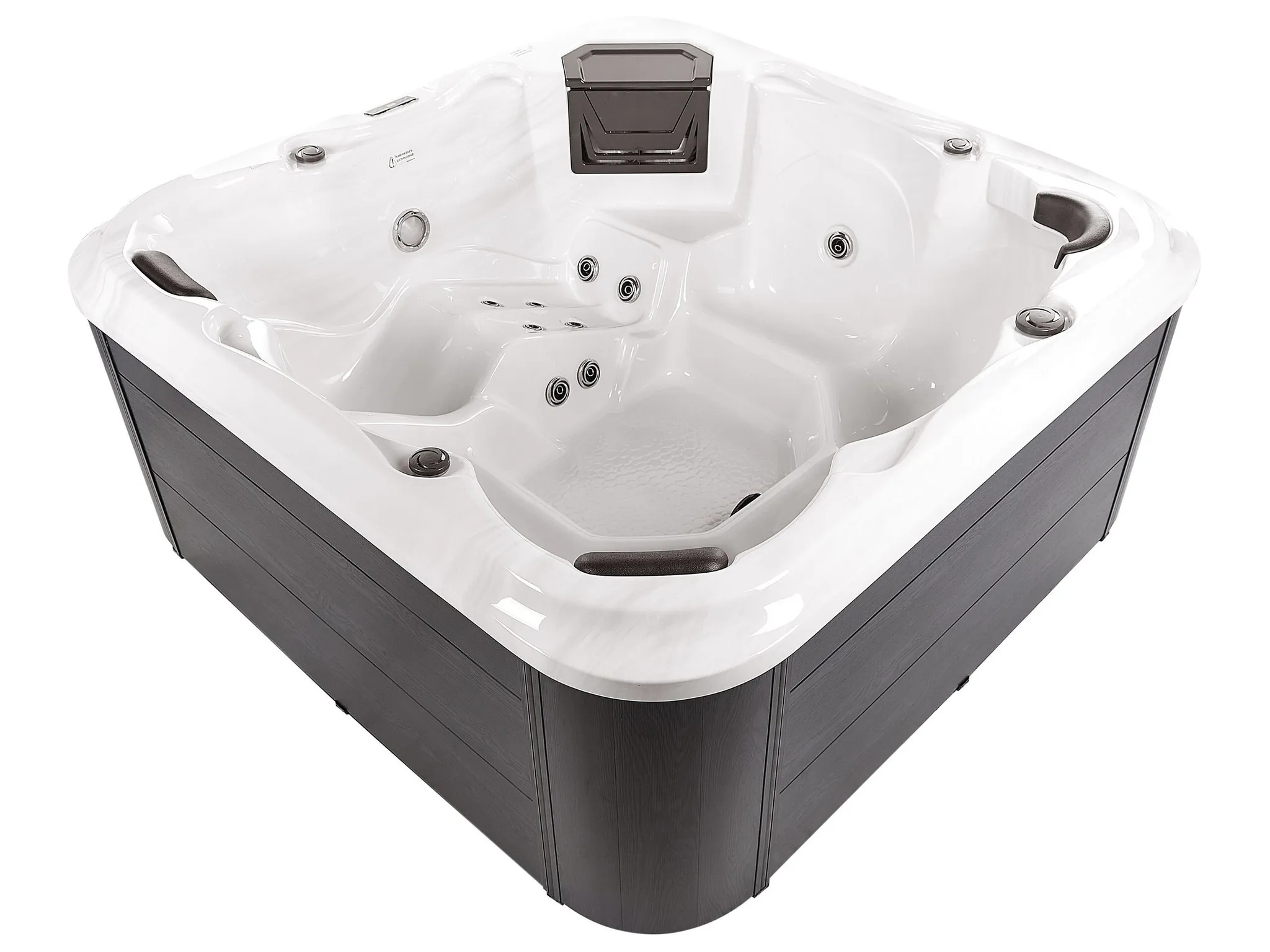 BELIANI Outdoor Spa Weiß 28 Jetstream Düsen aus Sanitäracryl Jacuzzi Freistehend Groß Quadratisch 210 x 210 cm Modernes Design – Bild 7