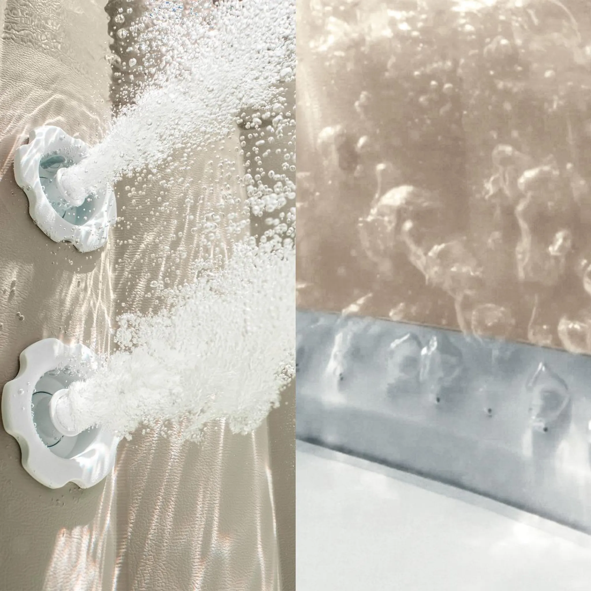 Quadratisches aufblasbares Bi-Zone Calacatta-Spa - 4-Sitzer – Bild 10