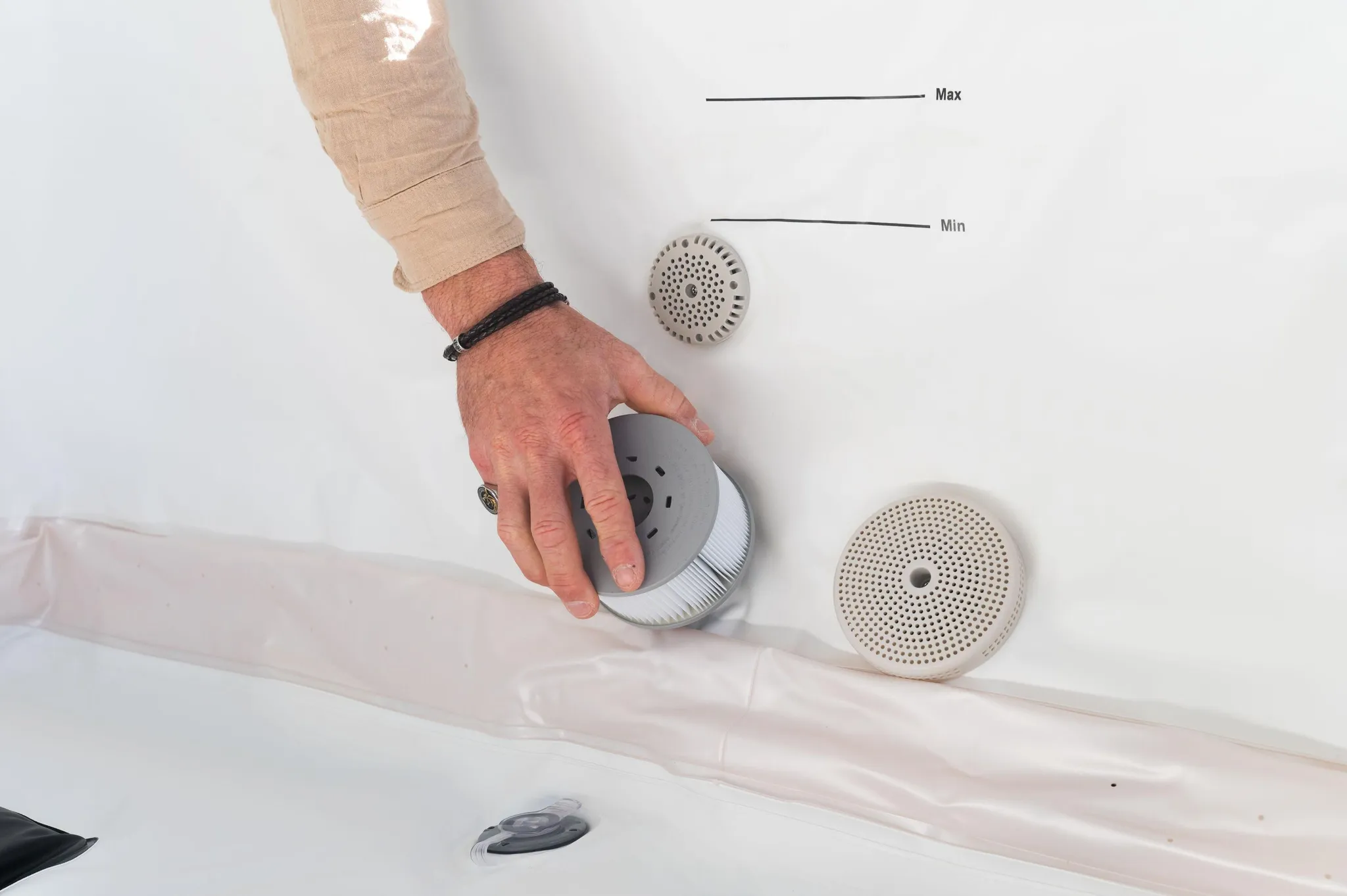 MSpa Whirlpool Frame Oslo AERO PLUS 2026 inkl. WiFi / UVC / LED / 8 Hydromassagedüsen / 140 Luftdüsen - 180 cm XXL - Outdoor Indoor Pool - Ganzjährig – Bild 4