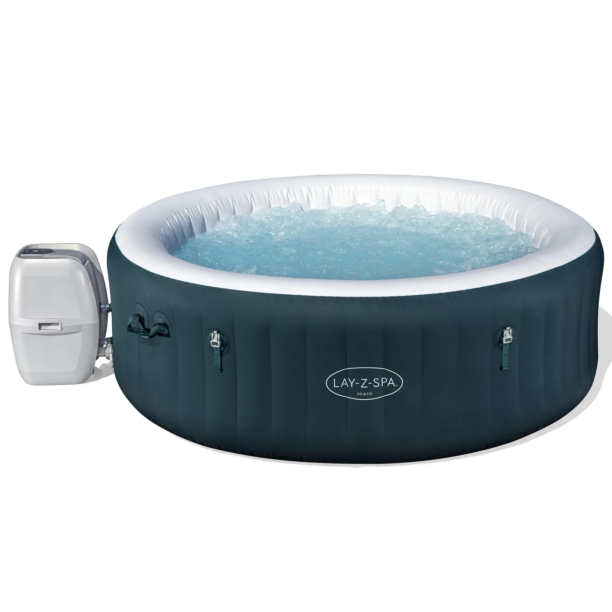 Bestway® LAY-Z-SPA® Energiespar-Whirlpool Miami AirJet™ für 6 Personen Ø 196 x 66 cm, Dunkelgrün