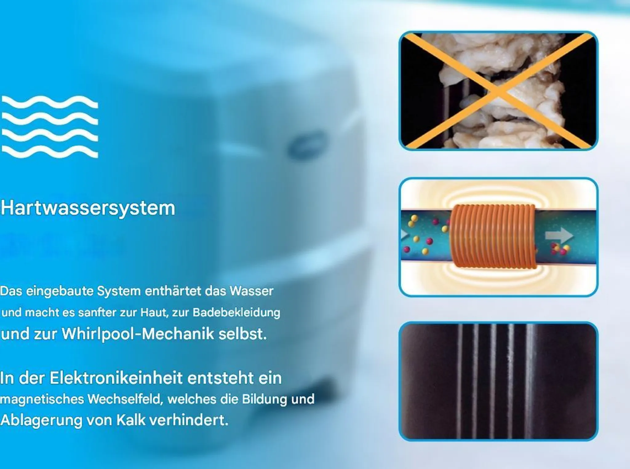 Aufblasbarer Whirlpool Intex Pure Spa - Ø180 x 66cm für 4 Personen - blau – Bild 5