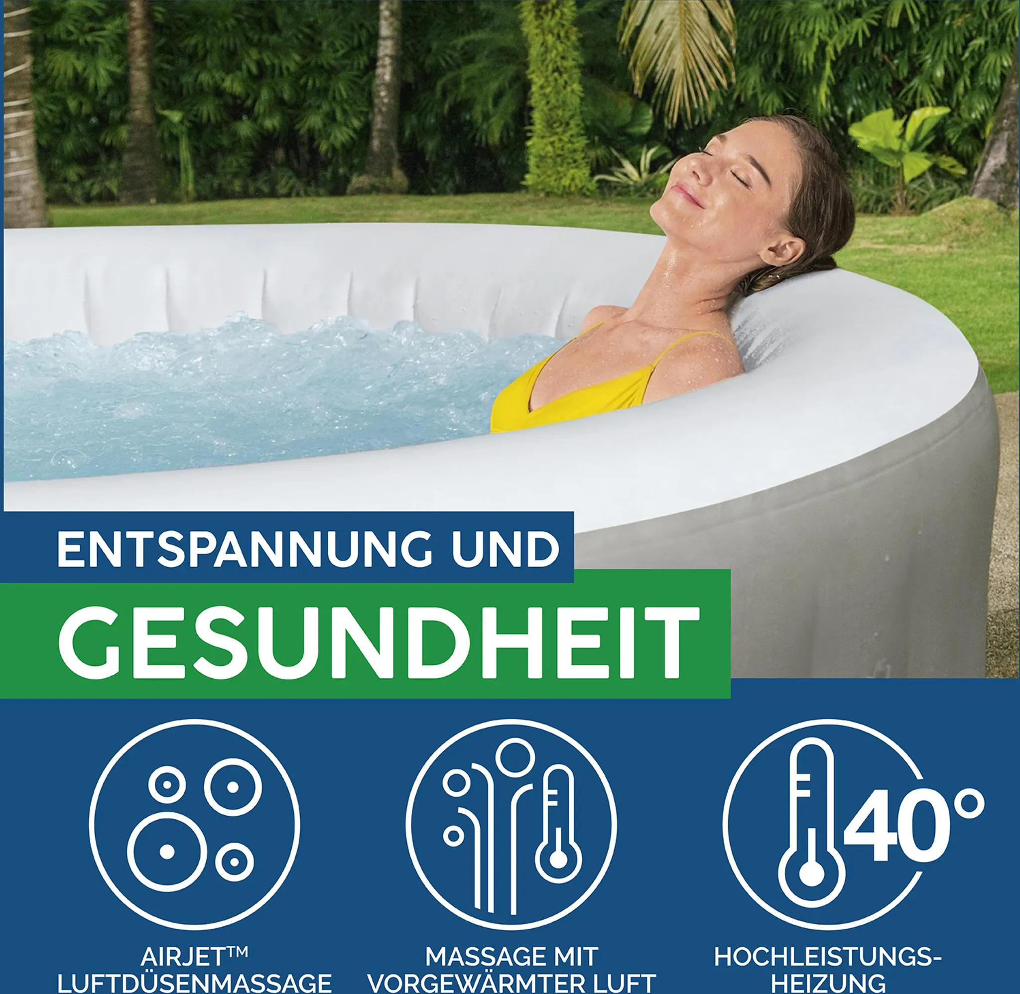 Bestway® LAY-Z-SPA® Whirlpool Tahiti AirJet™ Ø 180 x 66 cm, rund – Bild 6