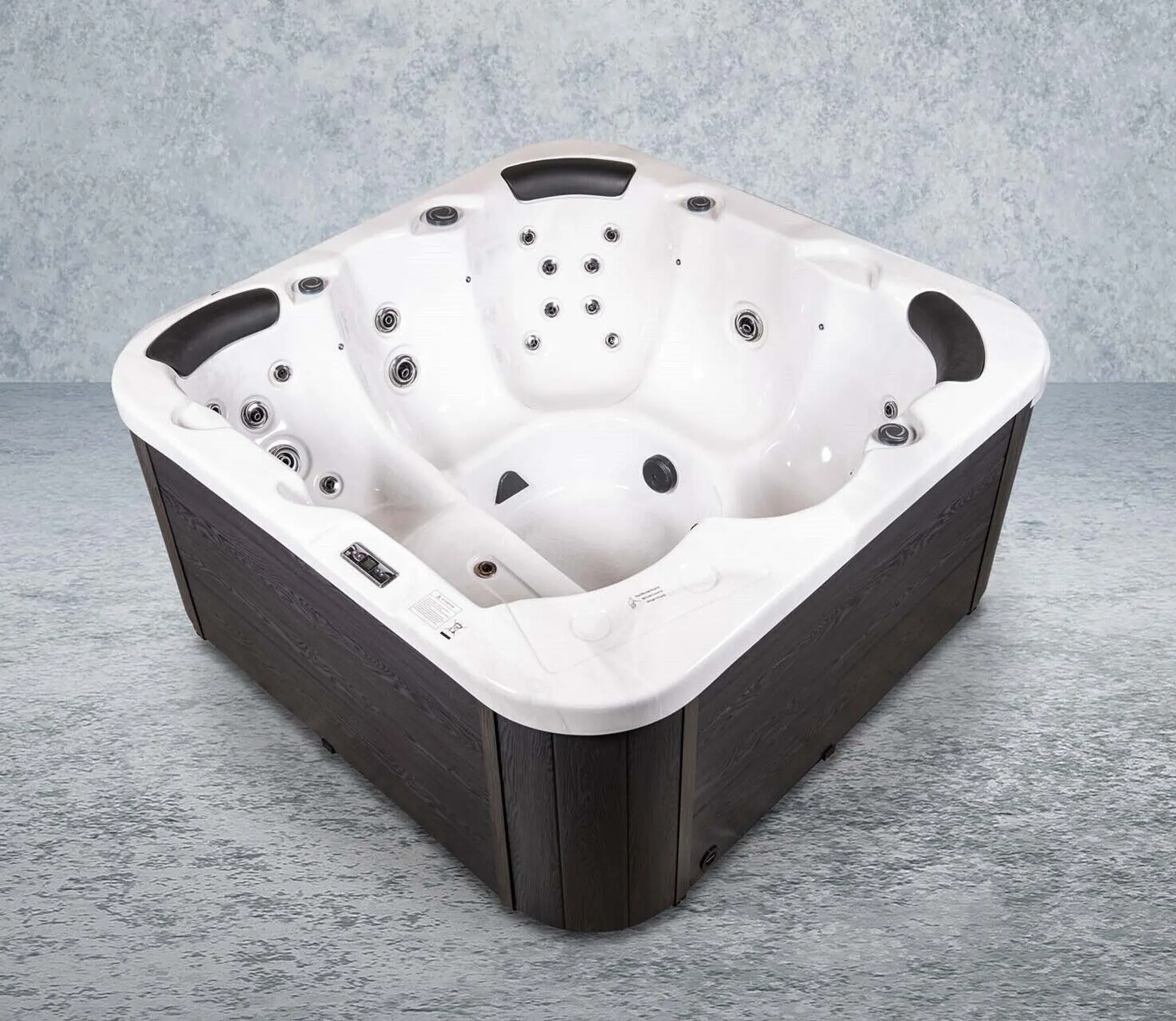 XXL Luxus SPA LED Whirlpool SET 200x200 Outdoor+Indoor Pool+Ozon+Vollausstattung+Thermoabdeckung bis zu 6 Pers. Modell 2025