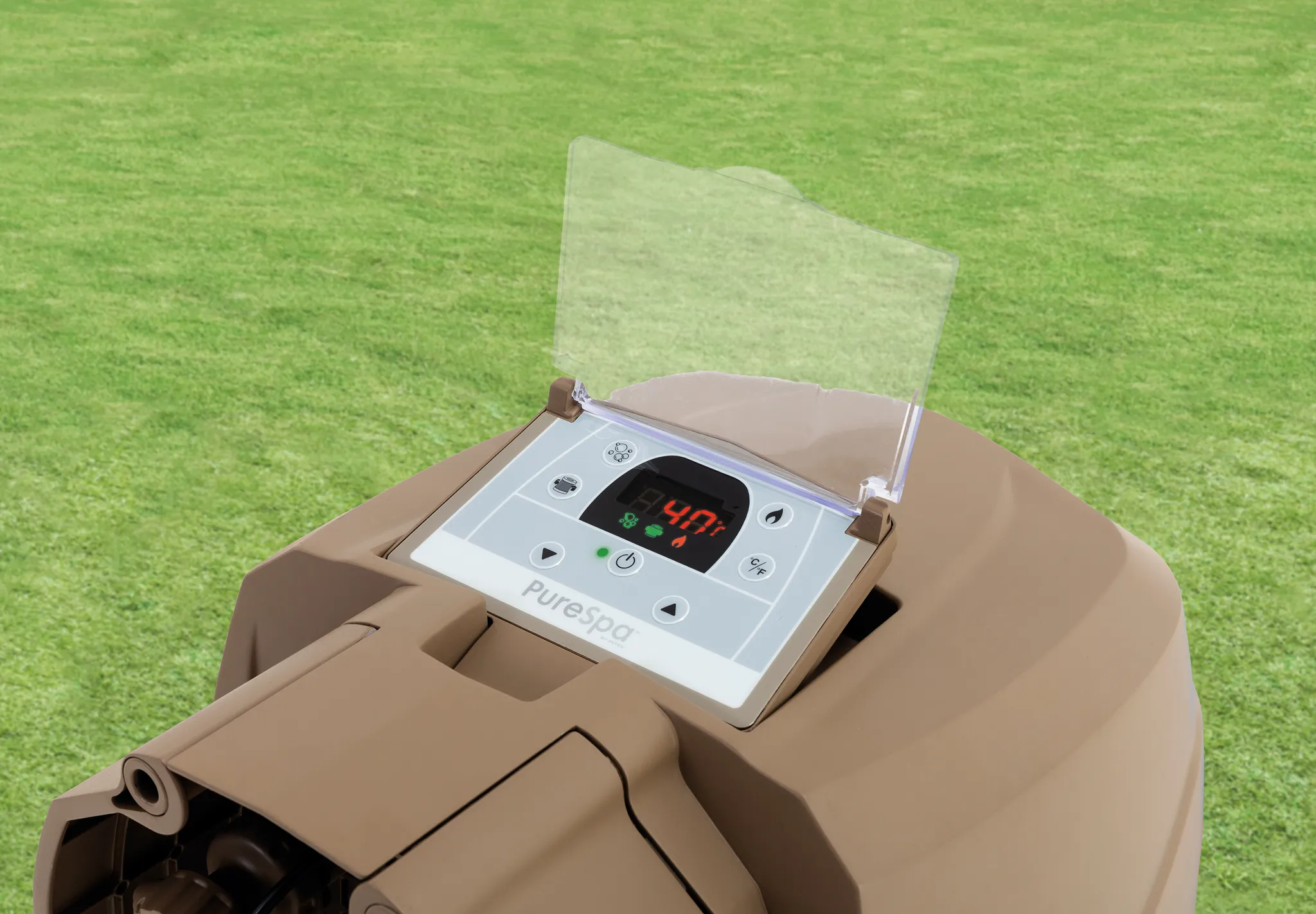 INTEX 28426 - Whirlpool - PureSPA »Bubble« (rund, sahara tan, Ø196 außen/Ø145cm innen) x 71cm hoch für 4 Personen – Bild 8