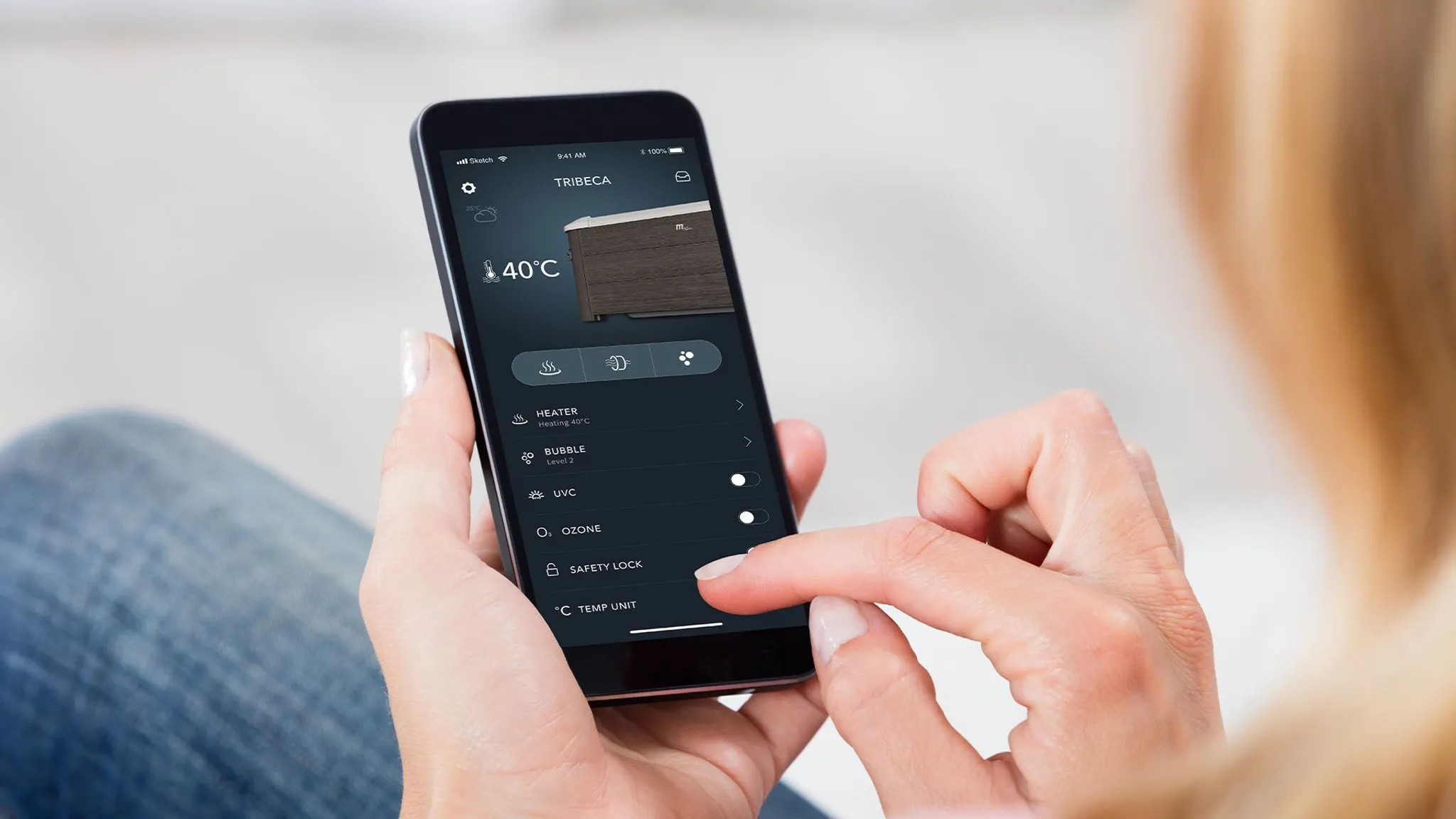 MSpa Whirlpool OSLO PLUS XXL größeres Modell 2026 inkl. LED, WiFi, UVC & OZON - 140 Luftdüsen // 8 Hydromassagedüsen - 180 x 180 x 65 cm - NEU – Bild 4