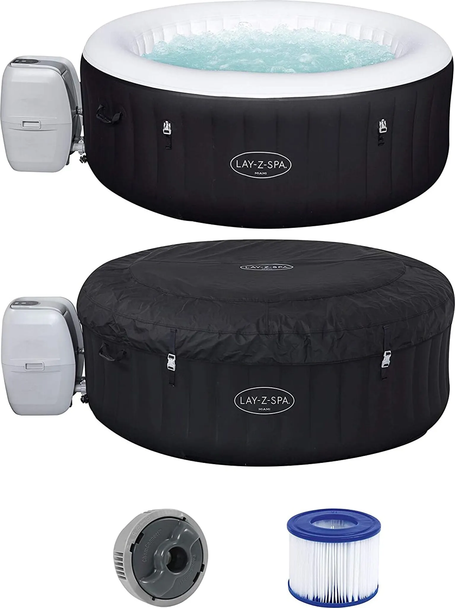 Bestway® LAY-Z-SPA® Whirlpool Miami AirJet™ Ø 180 x 66 cm, rund – Bild 5