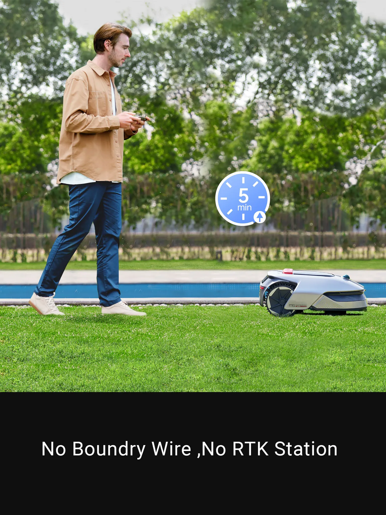 Dreame A1 Pro+Rasenmäher-Garage Combo,Intelligenter Mähroboter,Drahtloser Umfang Mähroboter,App-Steuerung,Intuitive Zonenverwaltung,3D-Erkennung – Bild 6