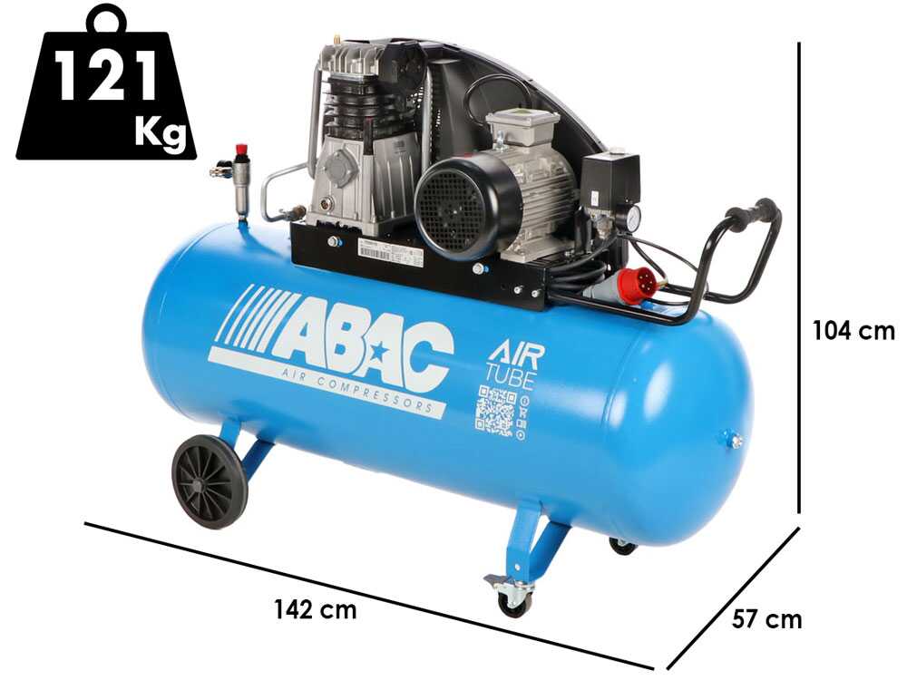 Abac A49B 200 CT4 – Drehstrombetriebener Elektroluftkompressor mit Riemenantrieb – 4-PS-Motor – 200 Liter