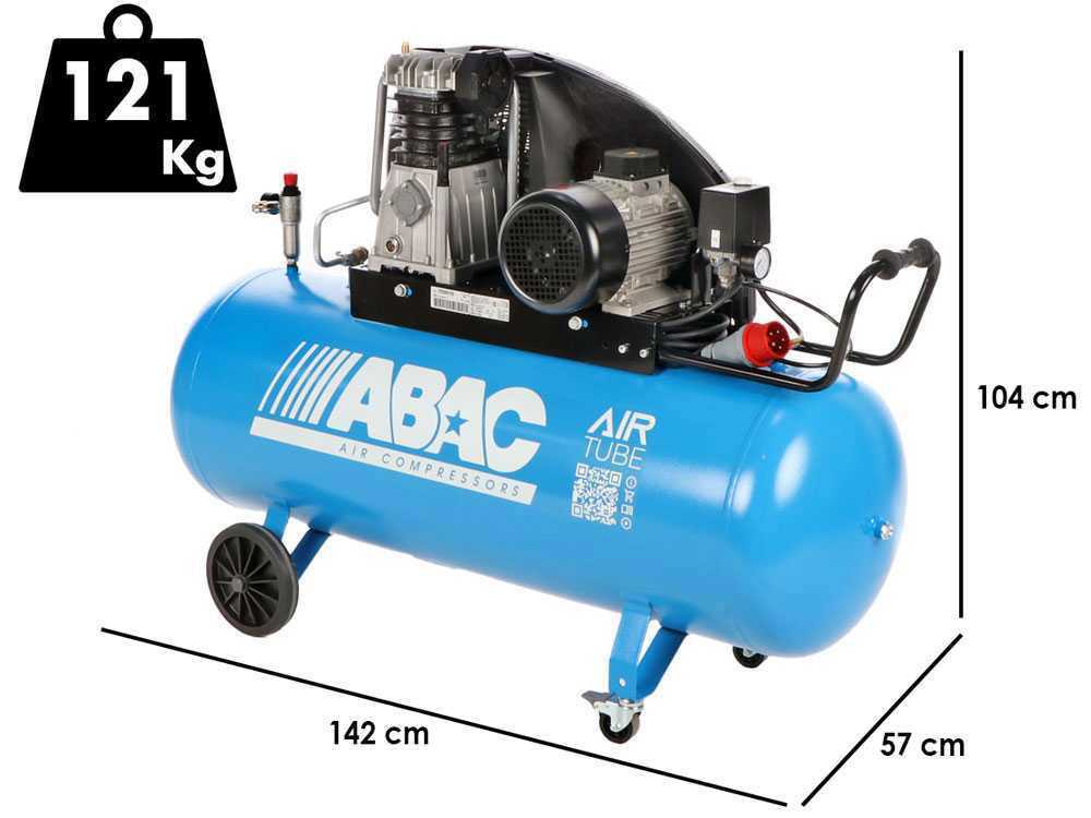 ABAC EXP A39B 270 CT3 – Drehstrombetriebener Elektroluftkompressor mit Riemenantrieb – 3-PS-Motor – 270 Liter – Bild 3