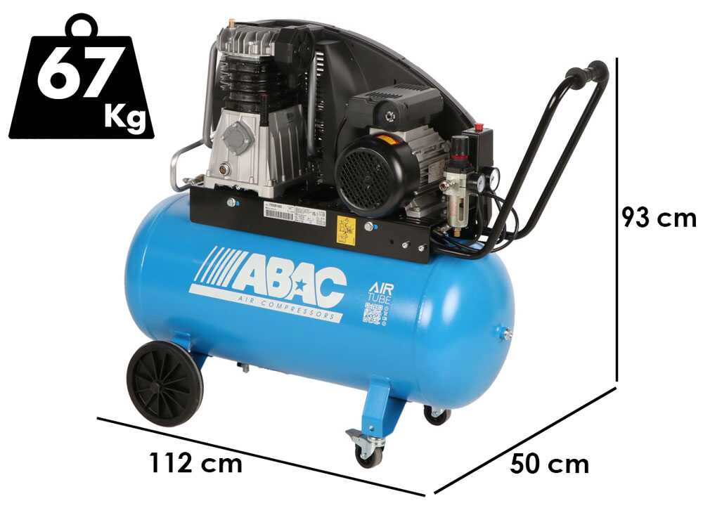 ABAC EXP A49B 90 CM3 – Einphasen-Elektroluftkompressor mit Riemenantrieb – 3-PS-Motor – 90 Liter
