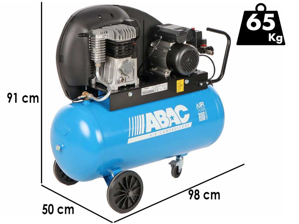 ABAC EXT A29B 90 CM3 - Einphasiger elektrischer Luftkompressor mit Riemenantrieb - Motor 3 PS - 90 Liter