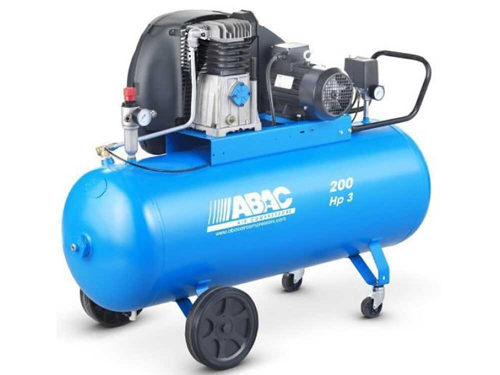ABAC LINE A39 200 CT3 - Dreiphasiger elektrischer Luftkompressor mit Riemenantrieb - Motor 3 PS - 200 Liter
