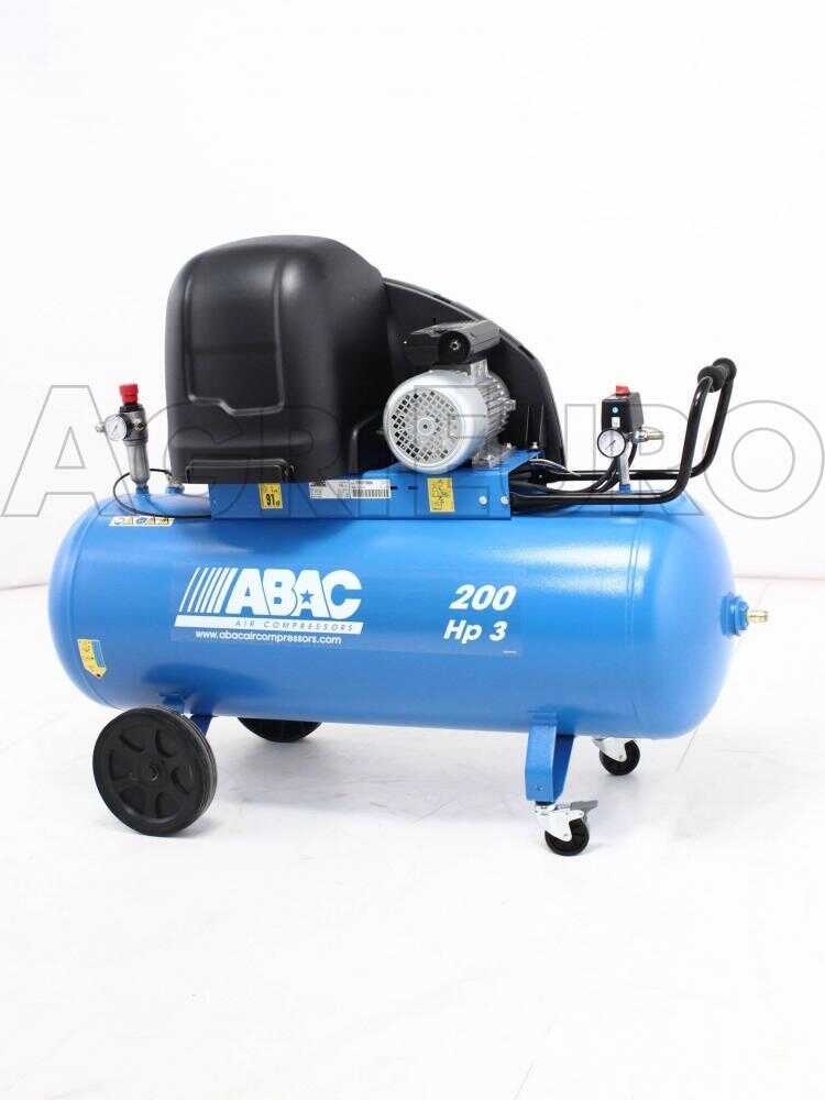 ABAC SILENT A39B 200 CM3 - Schallgedämpfter einphasiger riemengetriebener elektrischer Luftkompressor - Motor 3 PS - 200 l – Bild 4