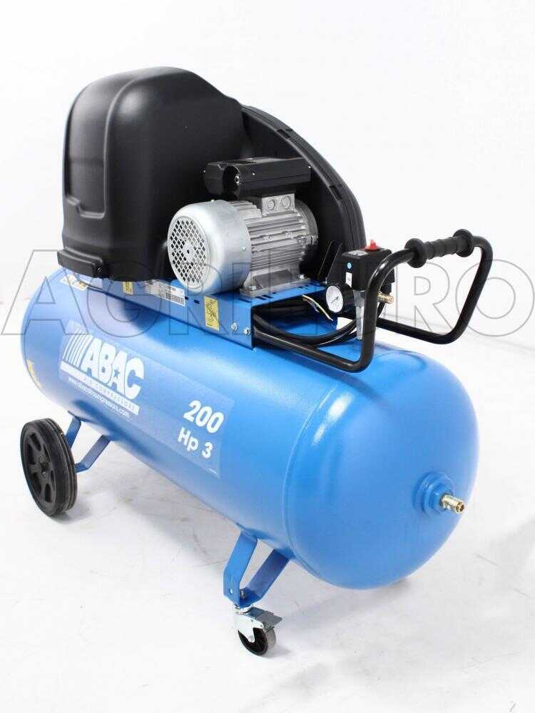 ABAC SILENT A39B 200 CM3 - Schallgedämpfter einphasiger riemengetriebener elektrischer Luftkompressor - Motor 3 PS - 200 l – Bild 3