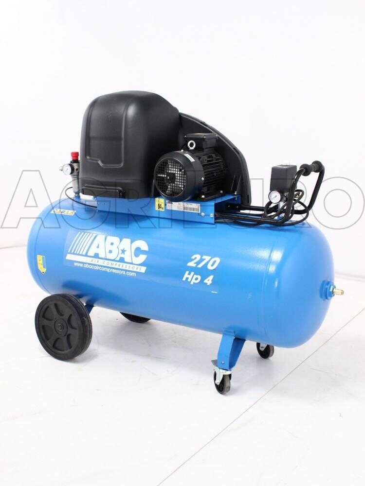 ABAC SILENT A39B 270 CT4 - Schallgedämpfter dreiphasiger riemengetriebener elektrischer Luftkompressor - 4 PS Motor - 270 Liter – Bild 4