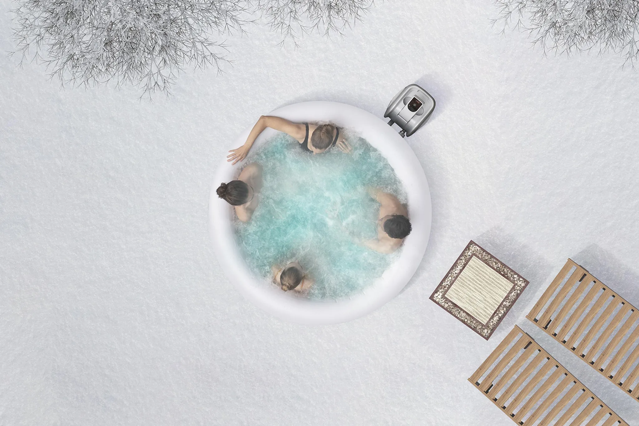 Bestway® LAY-Z-SPA® WLAN-Whirlpool Madrid AirJet™ Ø 180 x 66 cm, rund – Bild 10